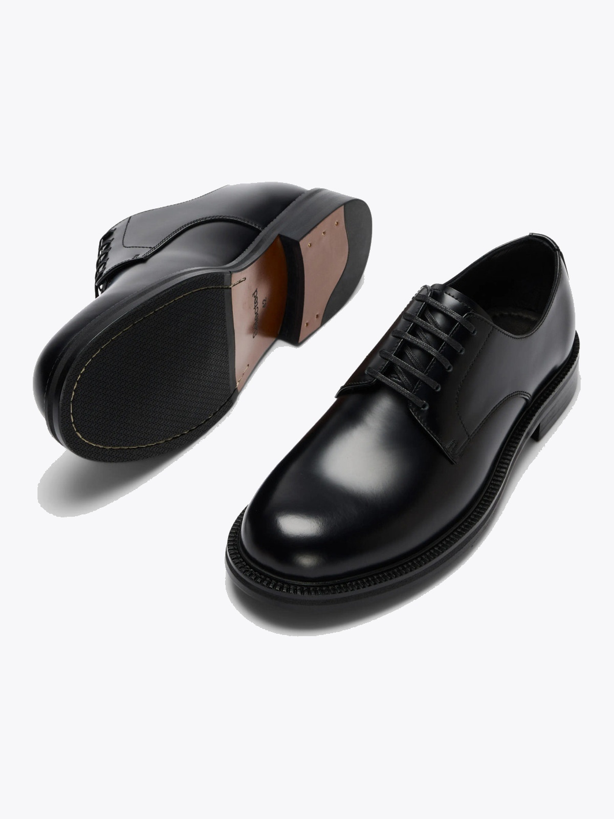 Selected Homme Bobby Leather Derby Shoe Black