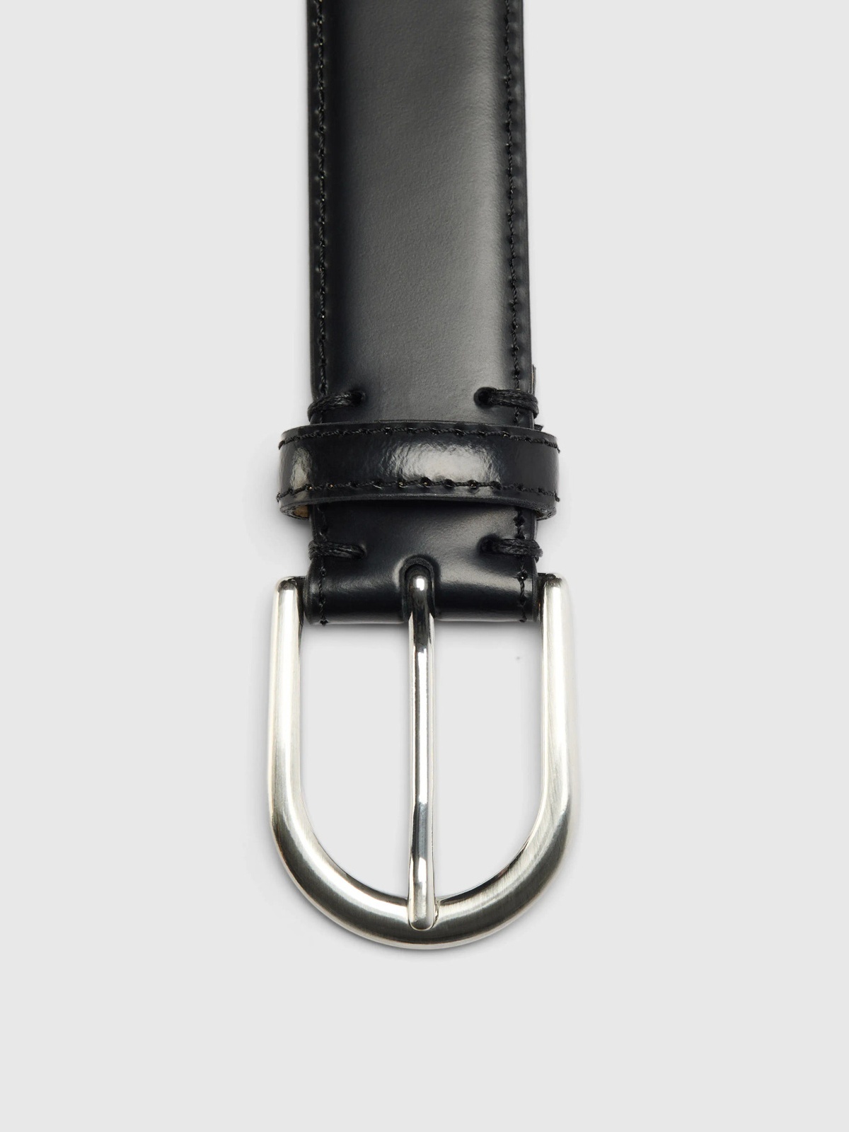 Selected Homme Bobby Leather Belt Black