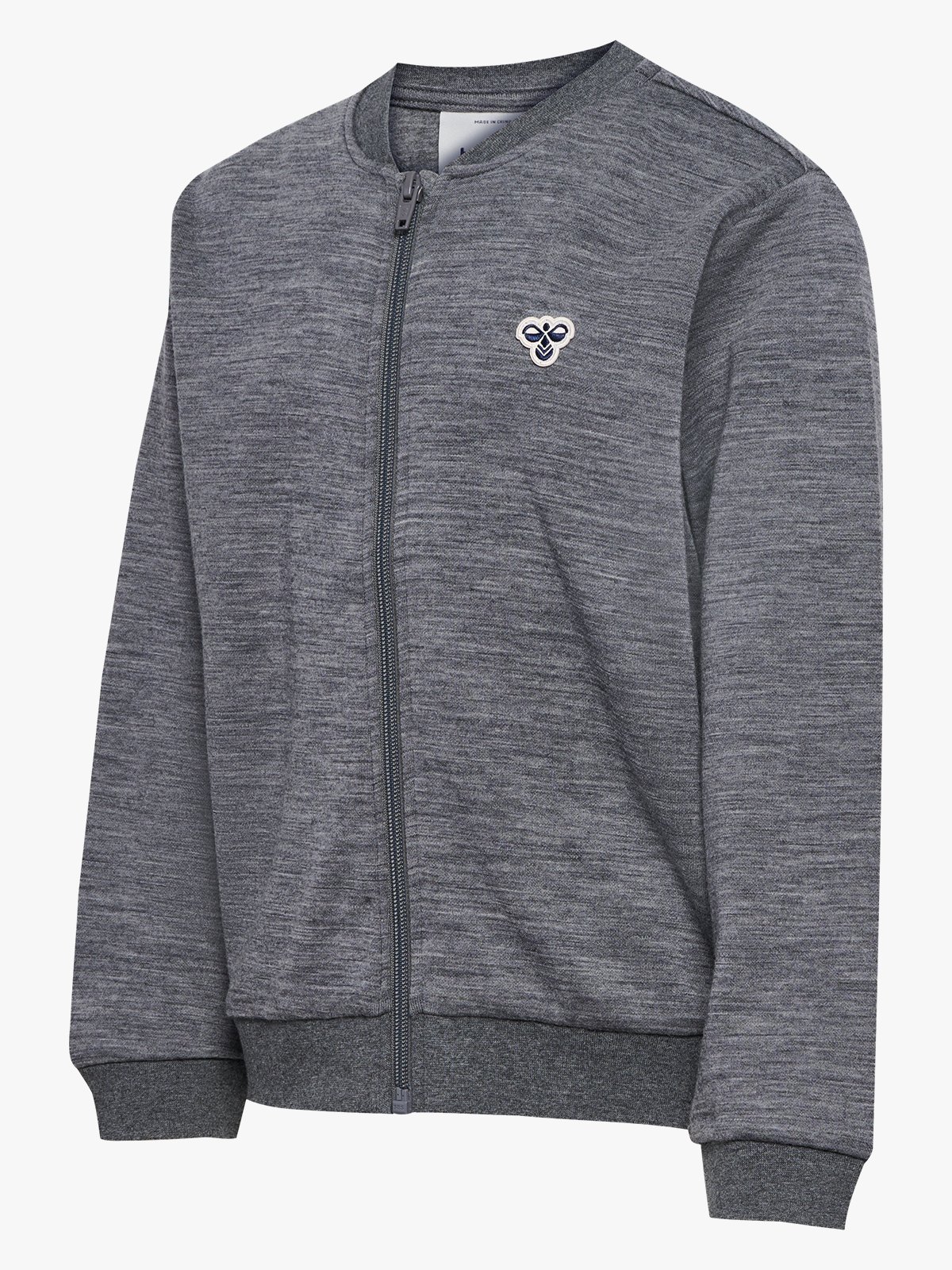 Hummel Junior Wool Zip Jacket Bee Dark Grey Melange