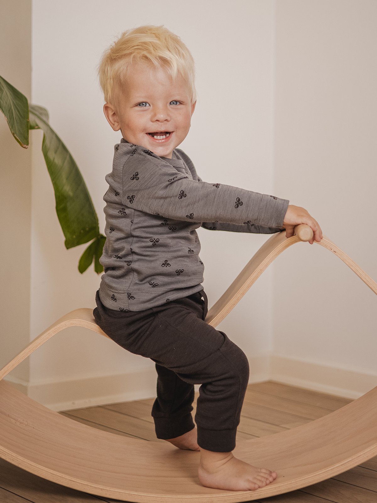 Hummel Mini Wool T-Shirt Long Sleeve Charcoal Grey