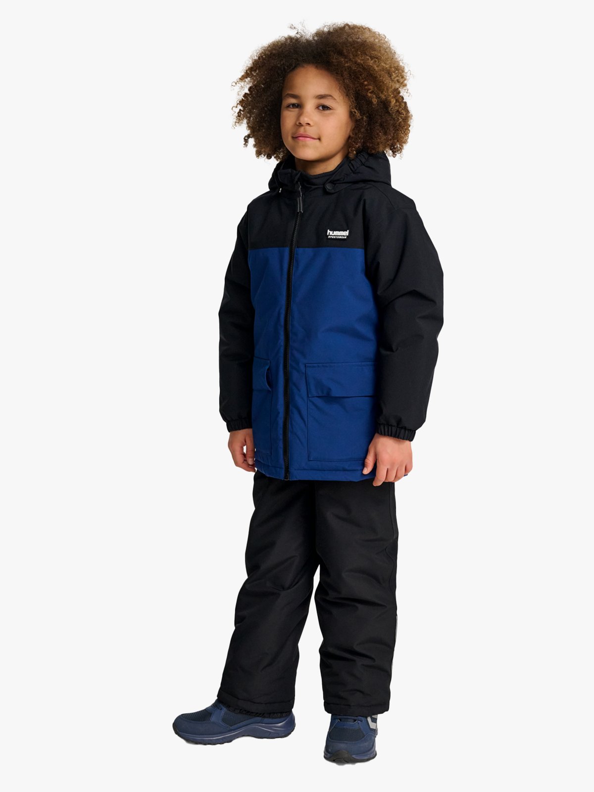 Hummel Jr Block Jacket Waterproof Estate Blue