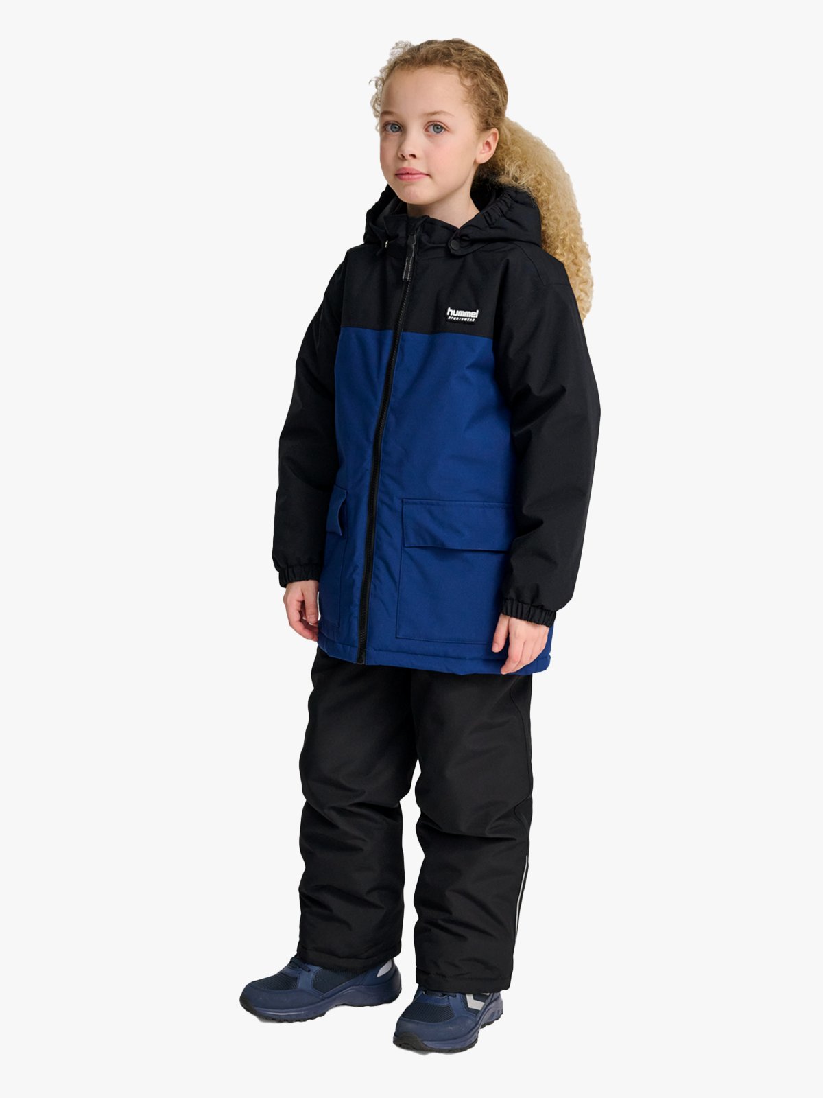 Hummel Jr Block Jacket Waterproof Estate Blue