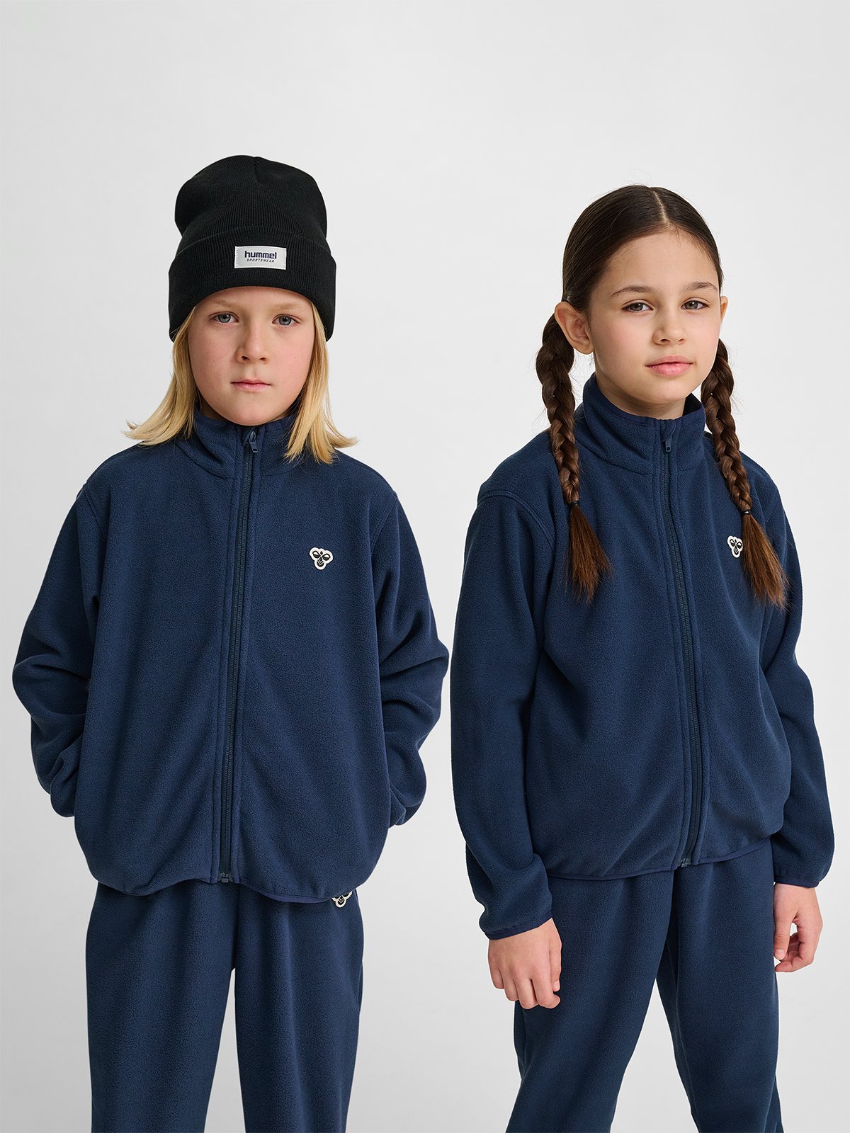 Hummel Junior Fleece Zip Jacket Bee Dress Blues