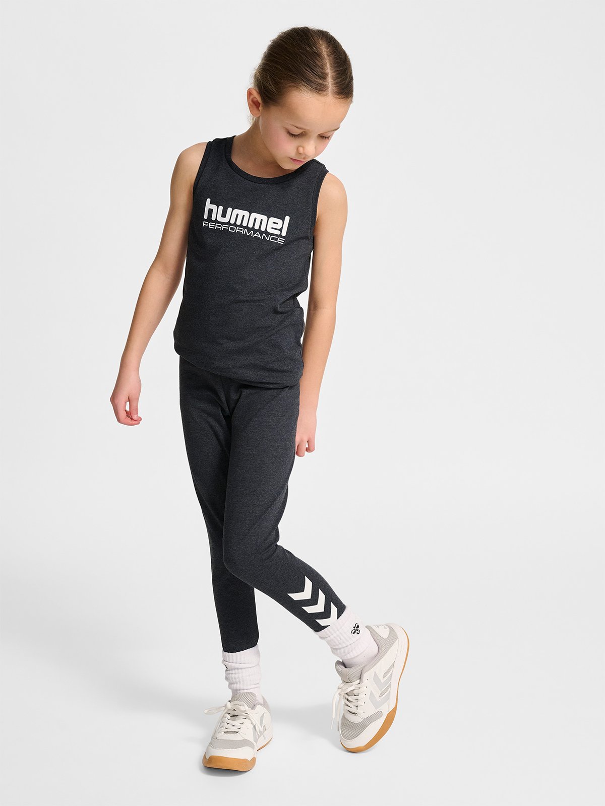 Hummel Junior logo tights black