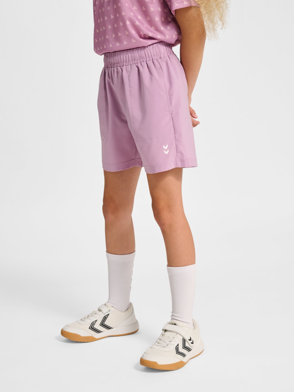 Hummel Junior Pulse Workout Shorts Lavender Mist
