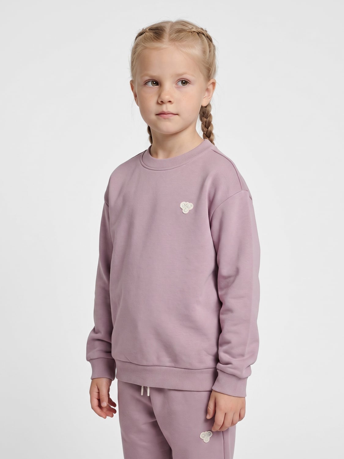 Hummel Junior Loose Crewneck Bee Sea fog