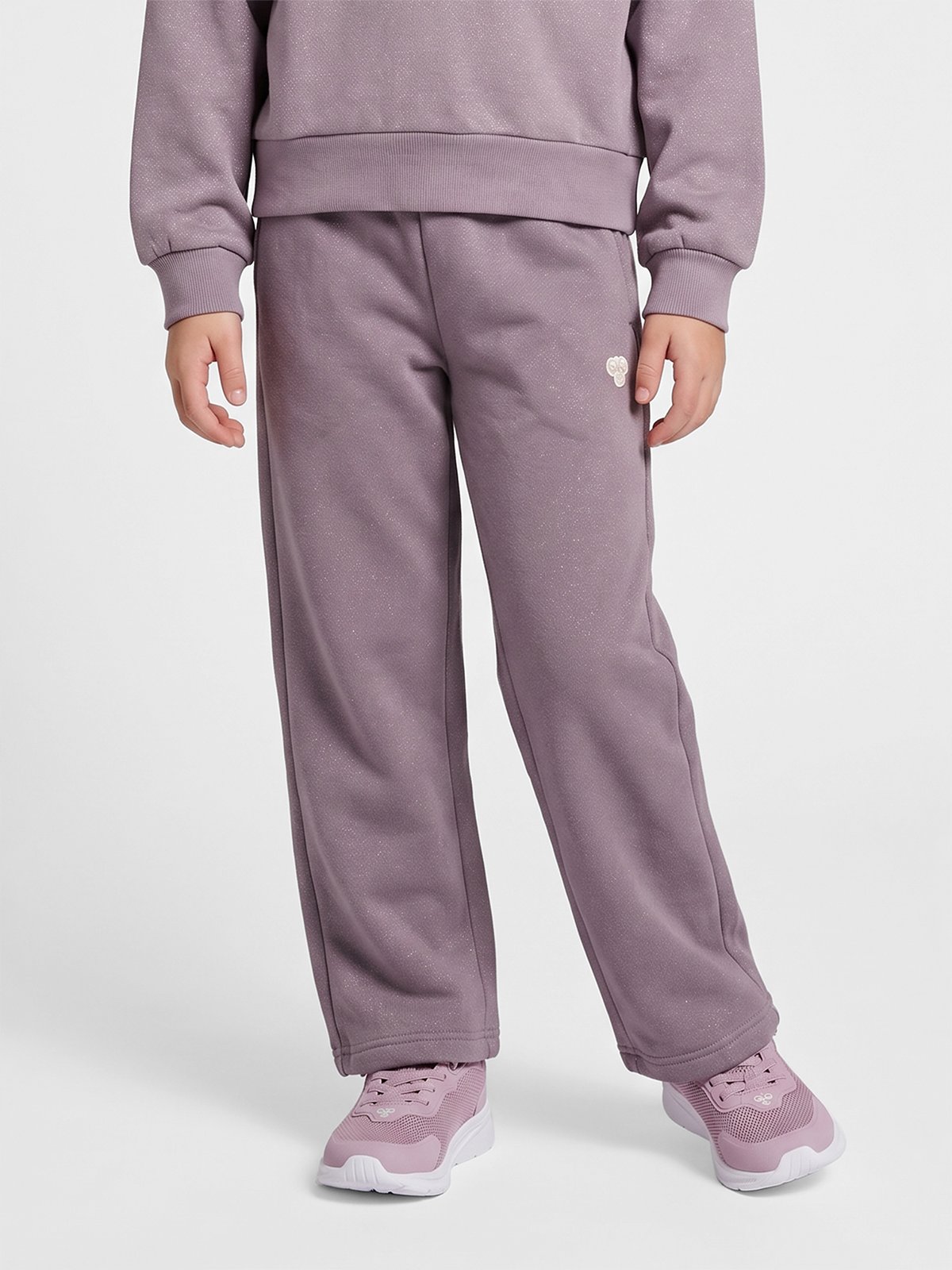 Hummel Junior Loose Wl Glitter Pants Gray Ridige