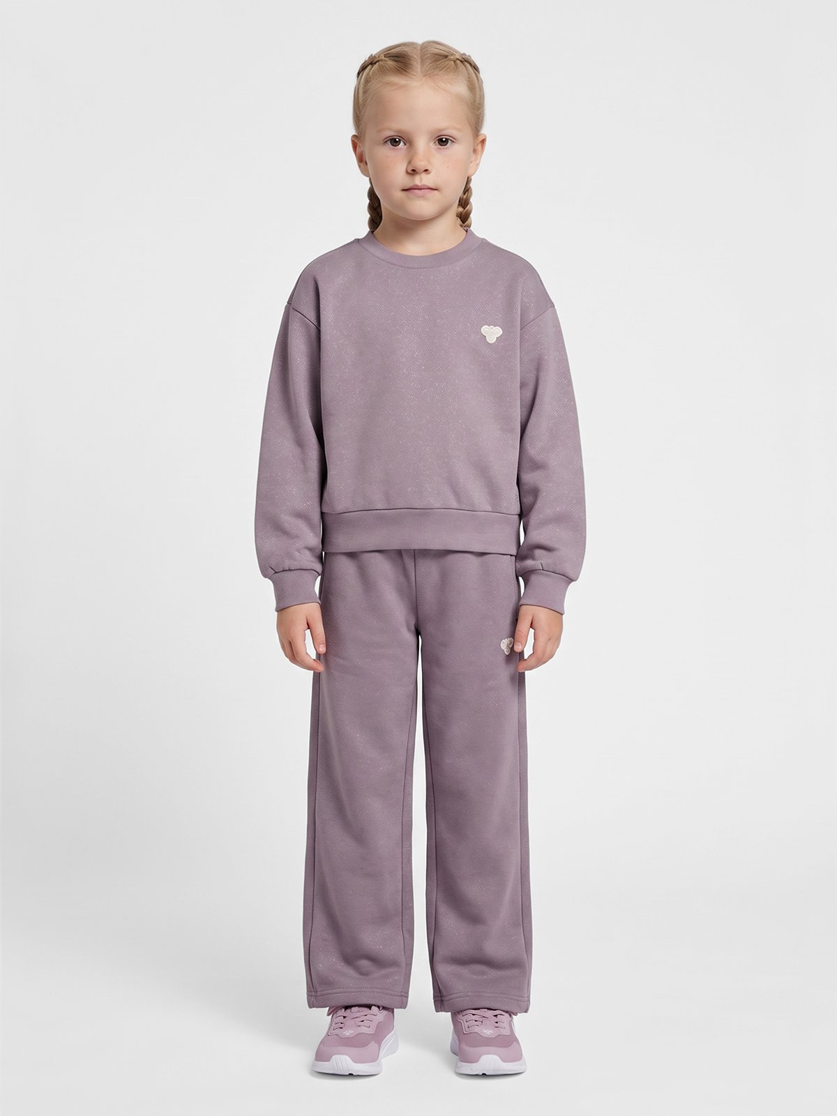 Hummel Junior Loose Wl Glitter Pants Gray Ridige