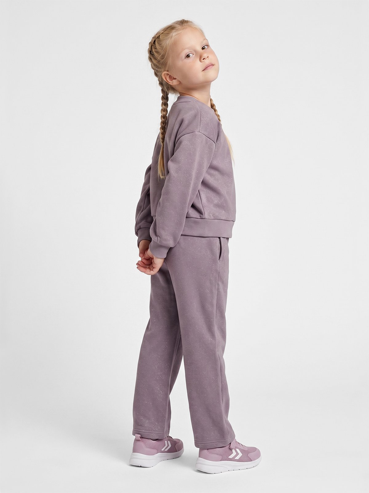 Hummel Junior Loose Wl Glitter Pants Gray Ridige