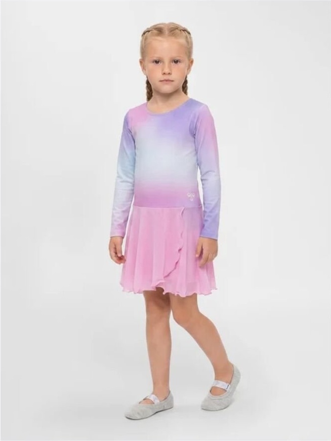 Hummel Junior Gradient Skirty Gymsuit Long Sleeve Pastel Lavendel
