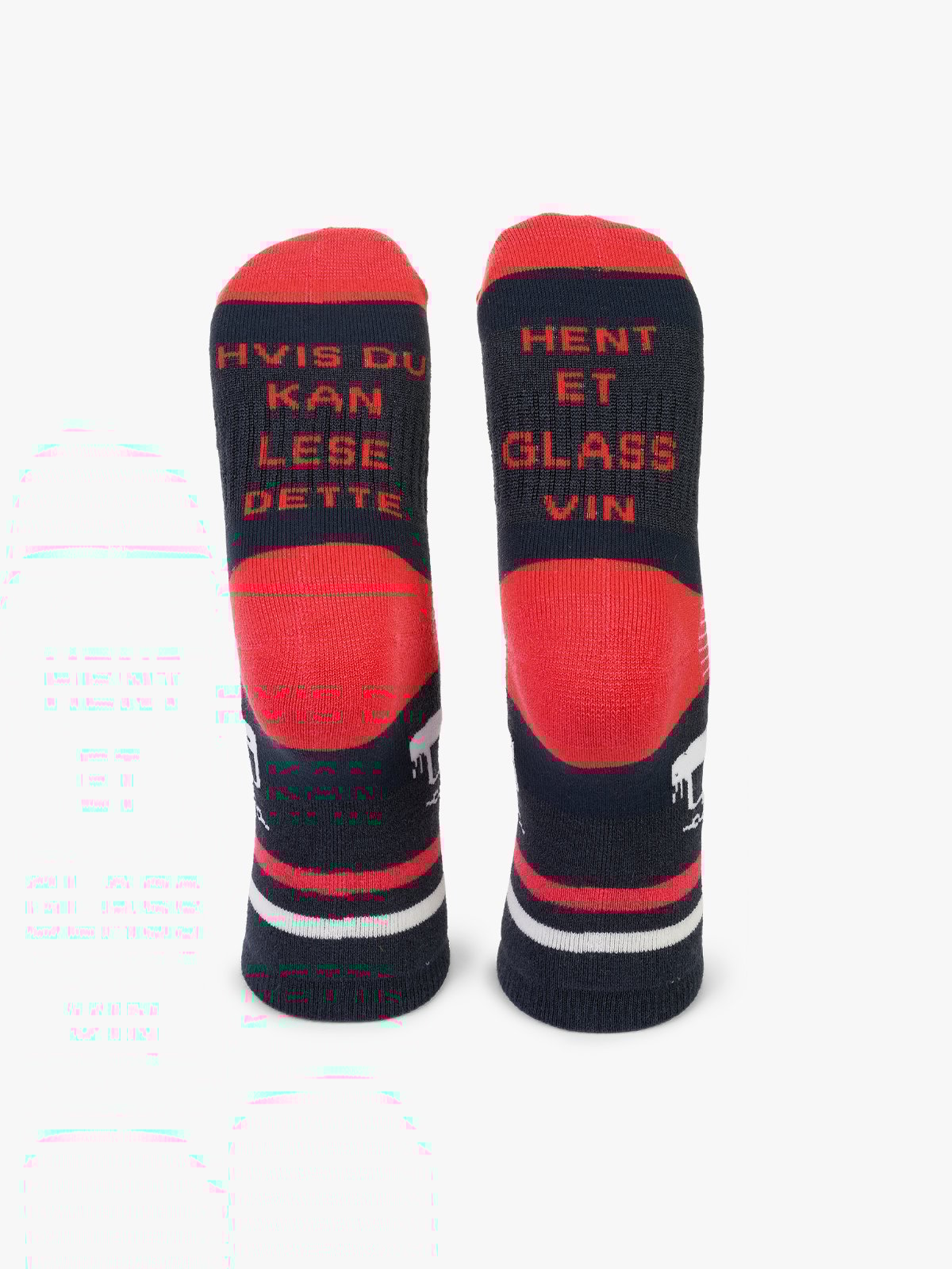 Hygge Merinoull Sokk - Hent Vin Mørkeblå og rosa