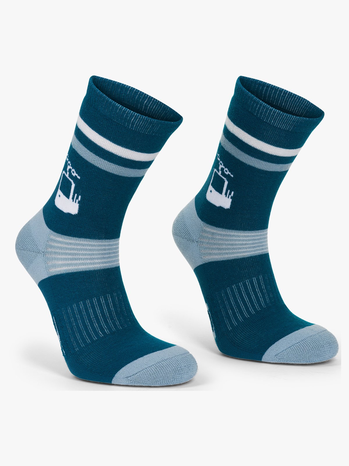 Hygge Merinoull Sokk - Gjemmekontor Blå og lyseblå