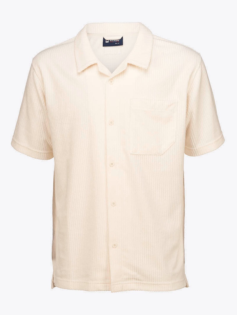 Hygge Men's Terry Striped Shirt Offwhite