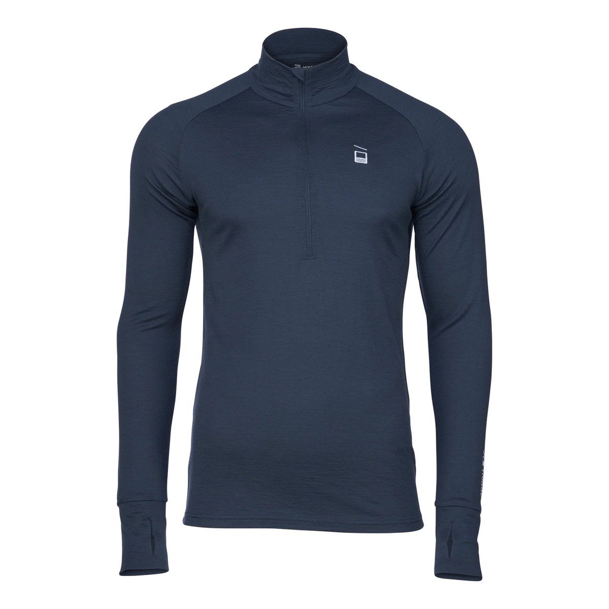 Hygge Men's Hyggewool 180 Zip Neck Navy