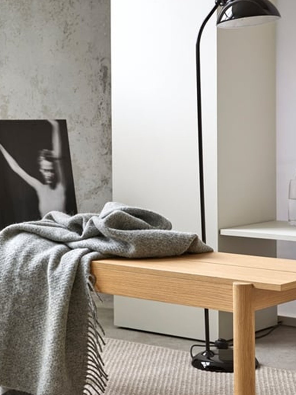 Høie Falketind Pledd Barn 120x180 cm Naturlig Grå