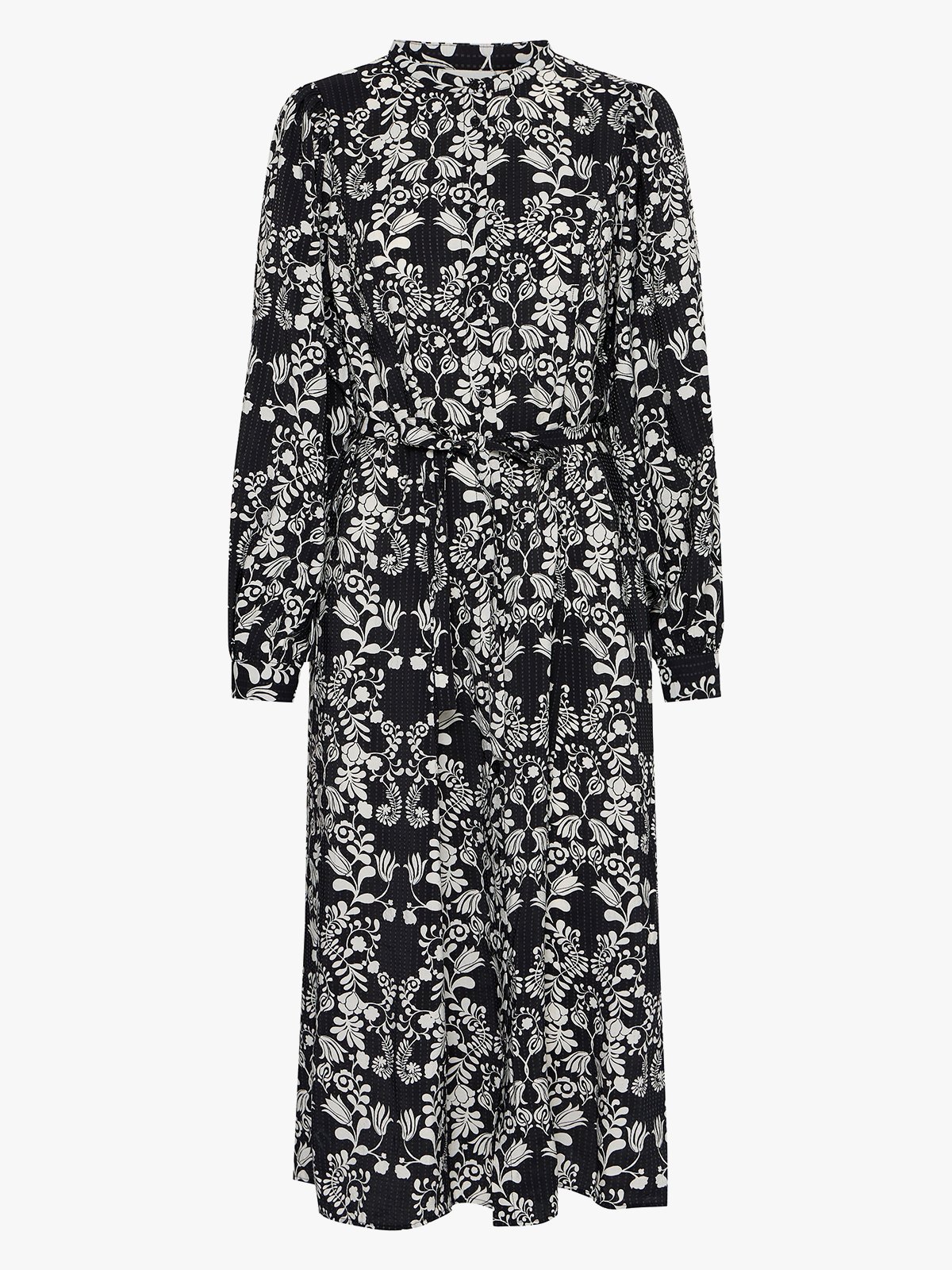 Ichi Gocina Dress Black Flower Aop