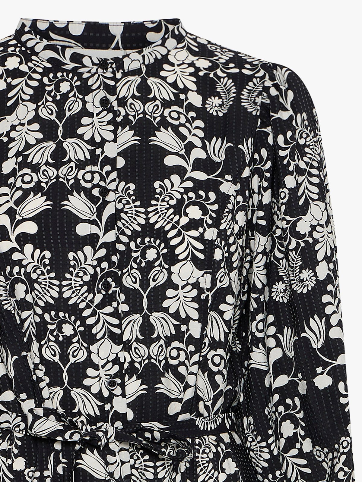 Ichi Gocina Dress Black Flower Aop
