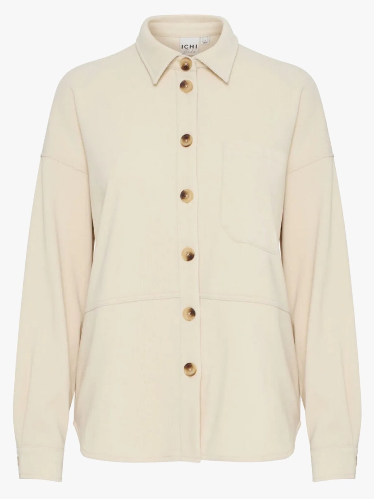 Ichi Kate Corduroy Shirt Almond Milk