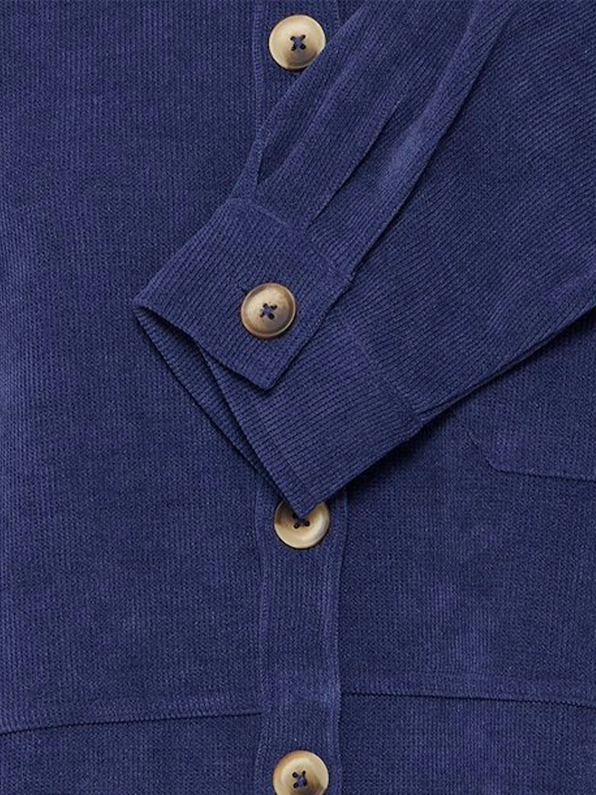 Ichi Kate Corduroy Shirt Medieval Blue