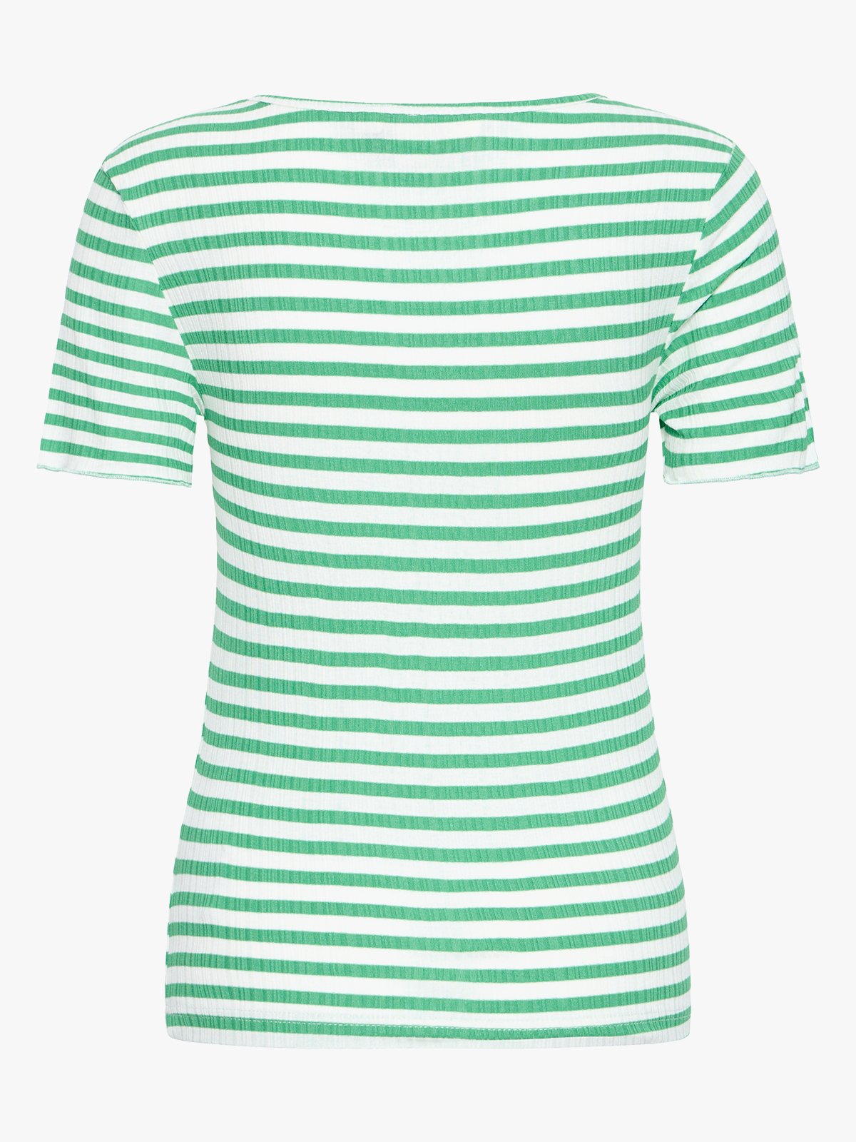 Ichi Cella Short Sleeve Kelly Green / Cloud Dancer
