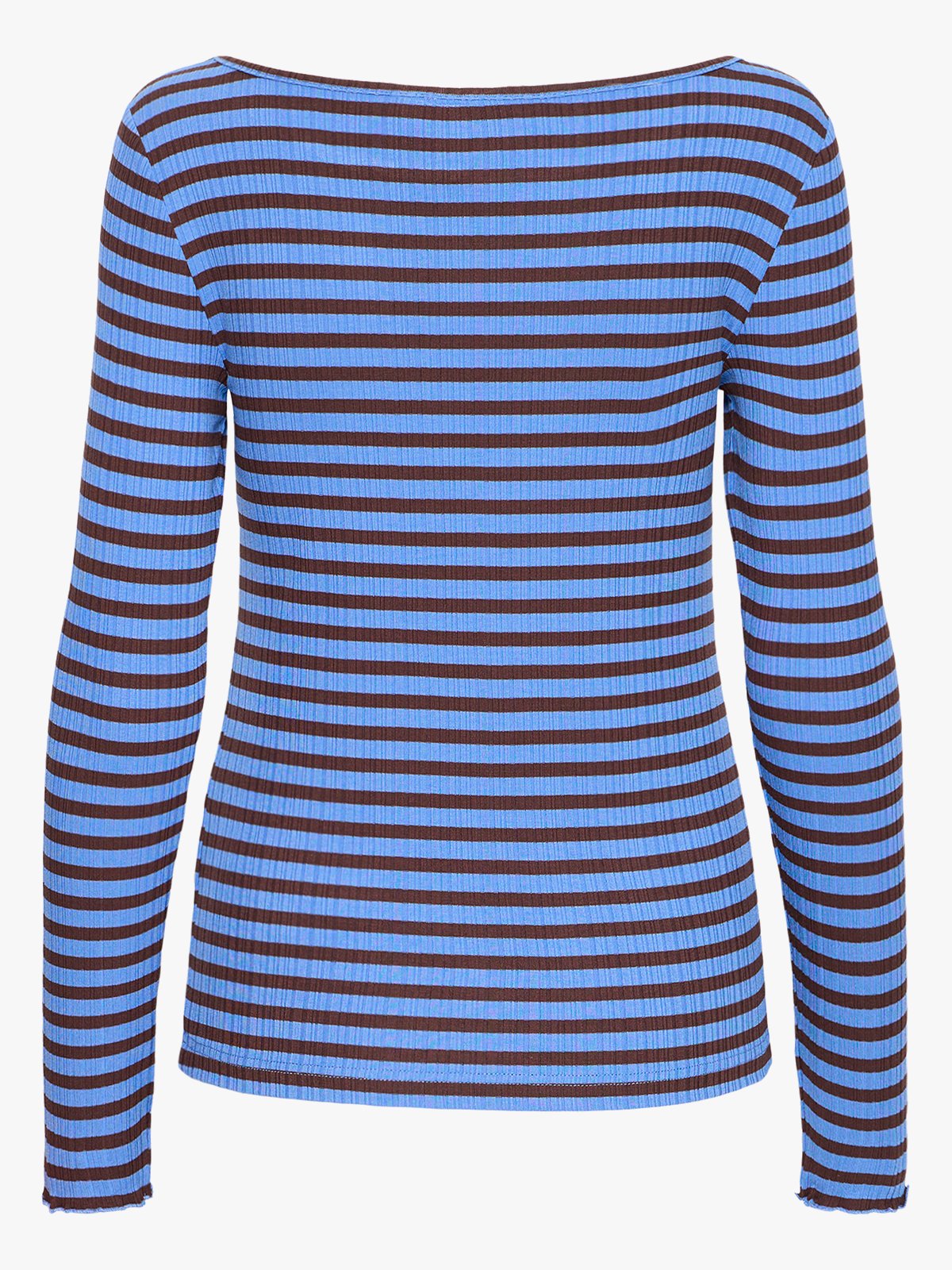 Ichi Cella Long Sleeve Blue Yonder / Coffee Bean