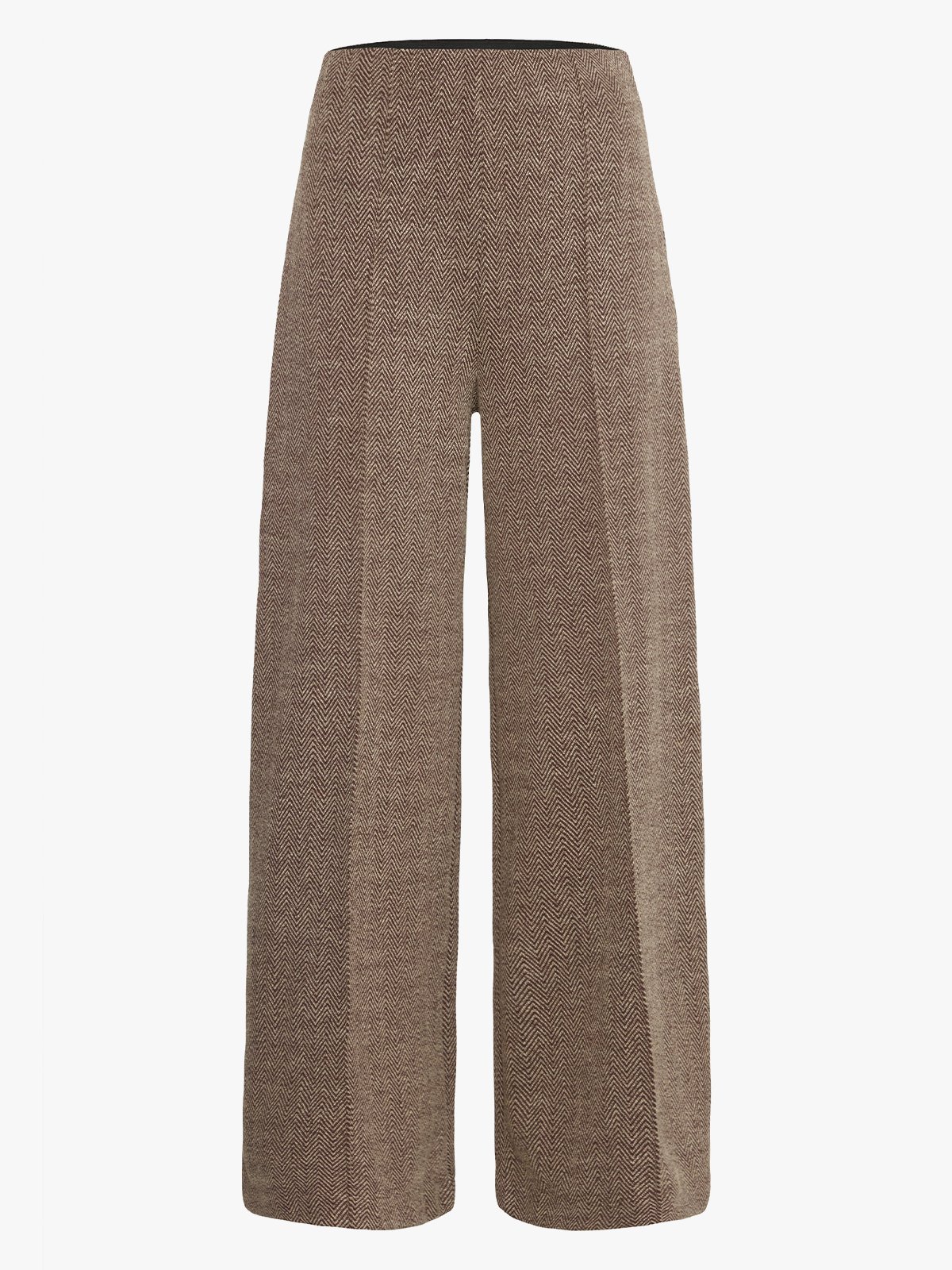 Ichi Kate Jaquard Pant 9 Java/Almond Milk Herringbone