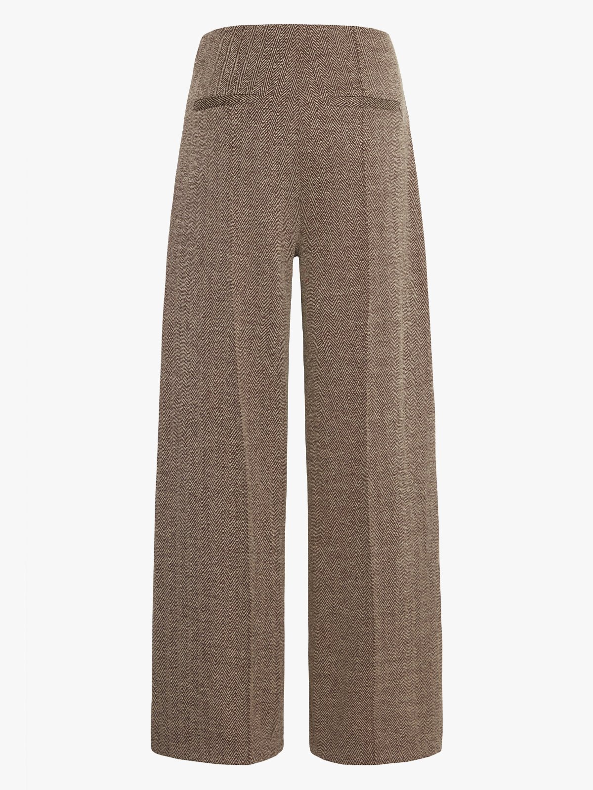 Ichi Kate Jaquard Pant 9 Java/Almond Milk Herringbone