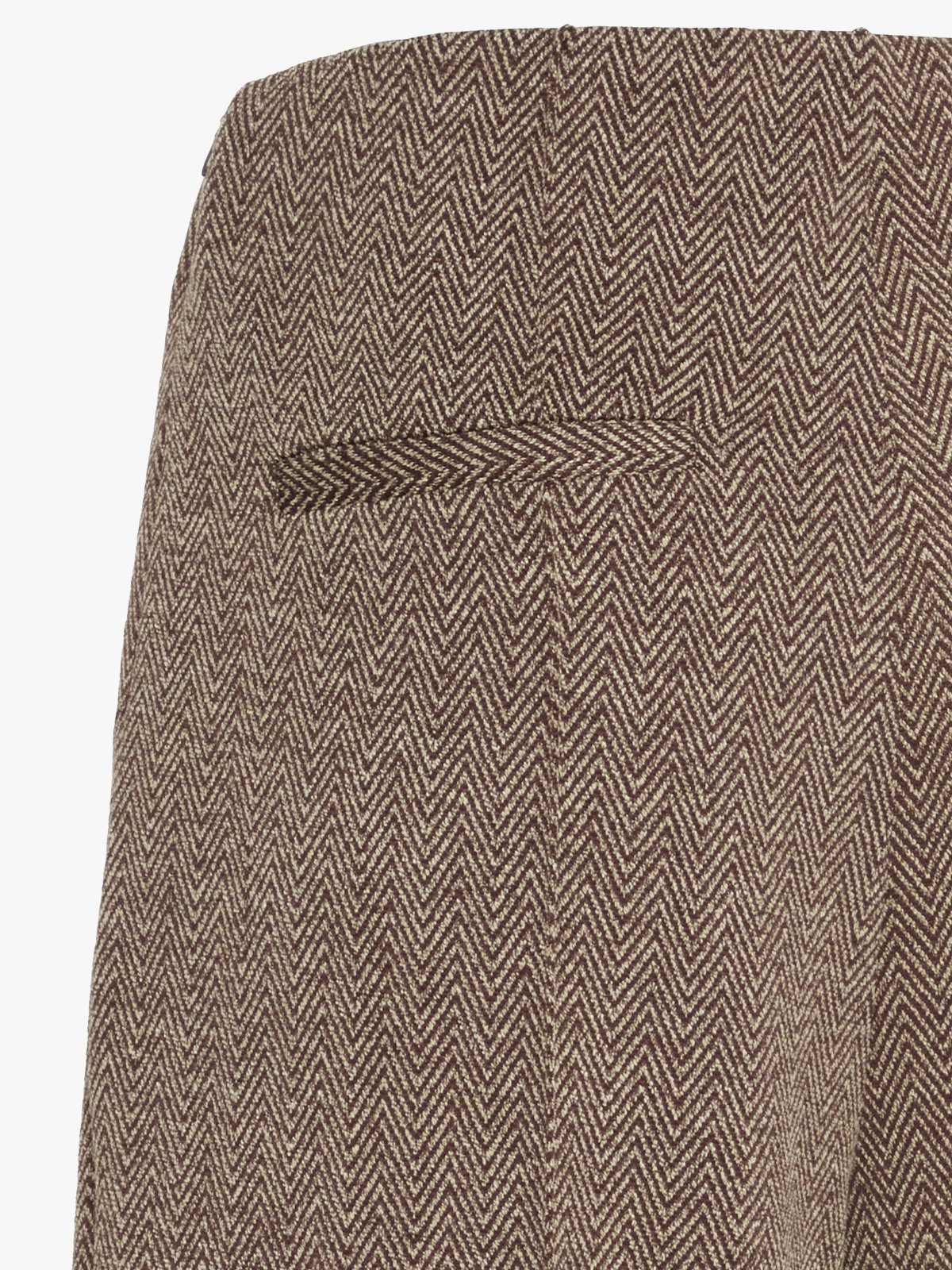 Ichi Kate Jaquard Pant 9 Java/Almond Milk Herringbone