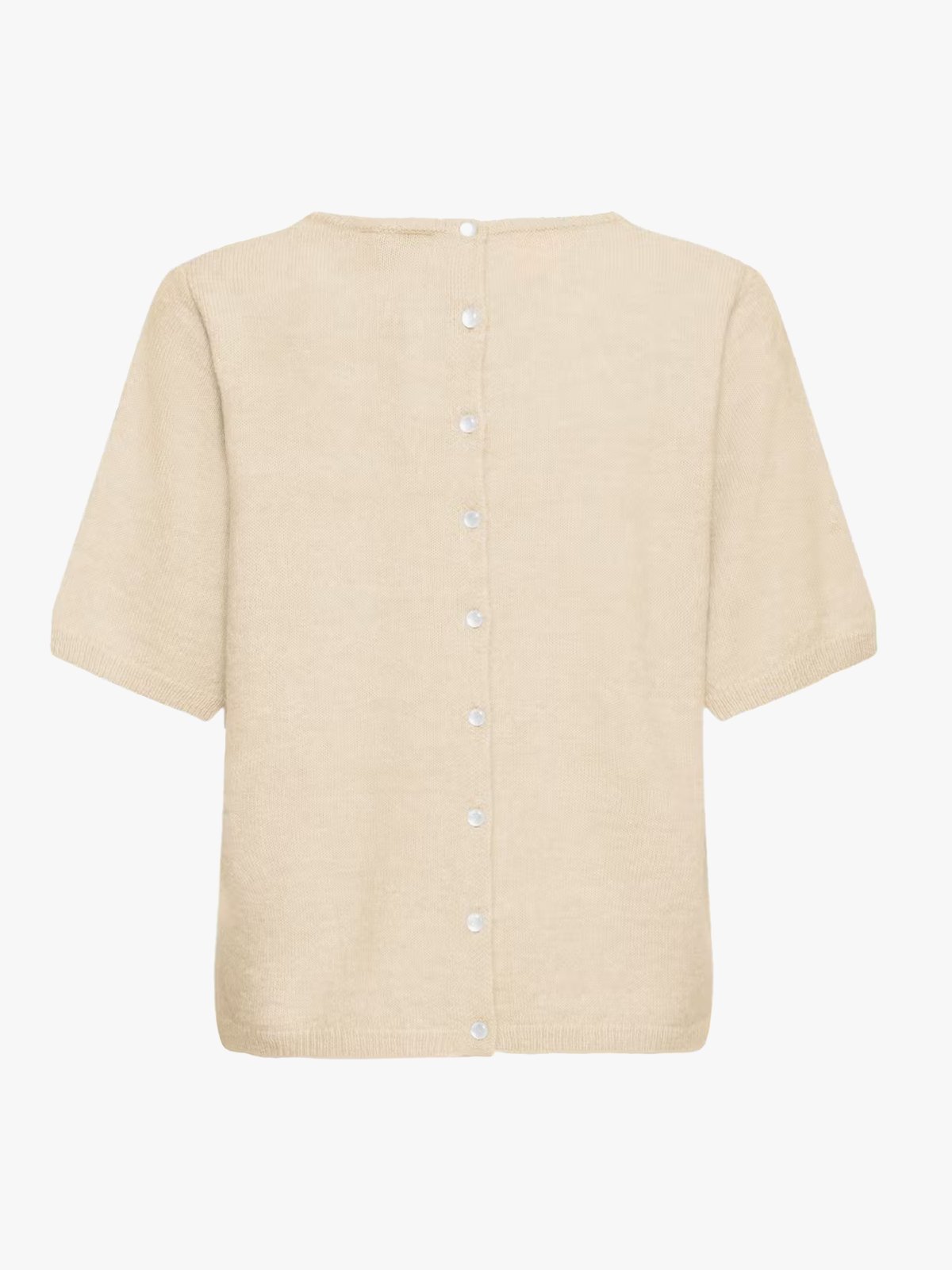 Ichi Kamara Short Sleeve Oatmel Melange