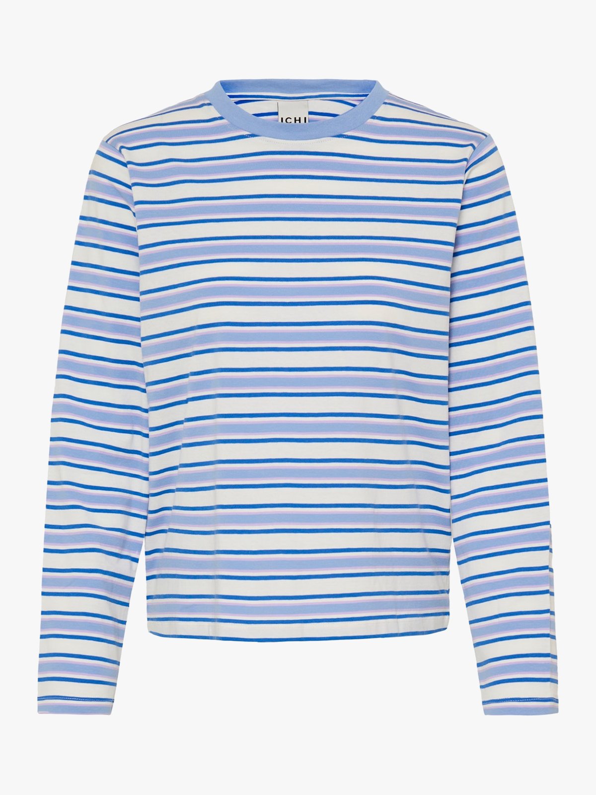 Ichi Mira Loose Long Sleeve 3 Blue Multi Stripe