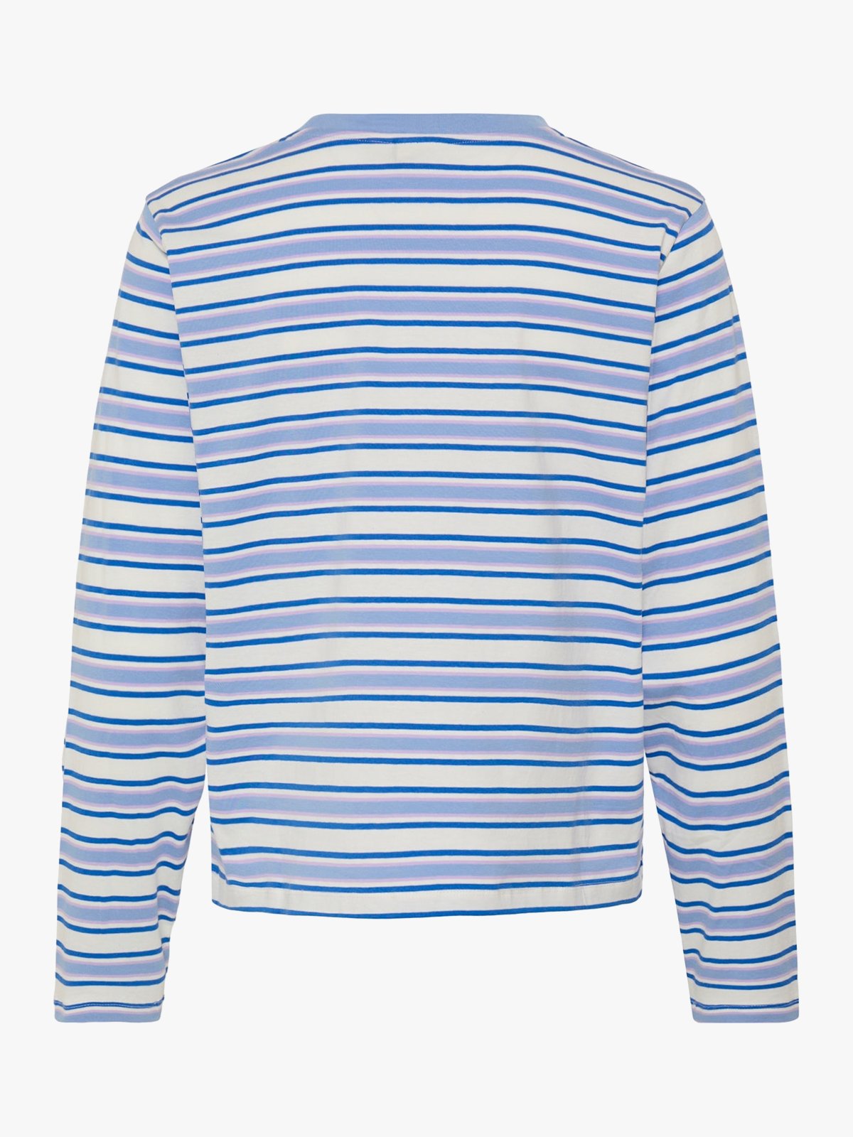 Ichi Mira Loose Long Sleeve 3 Blue Multi Stripe