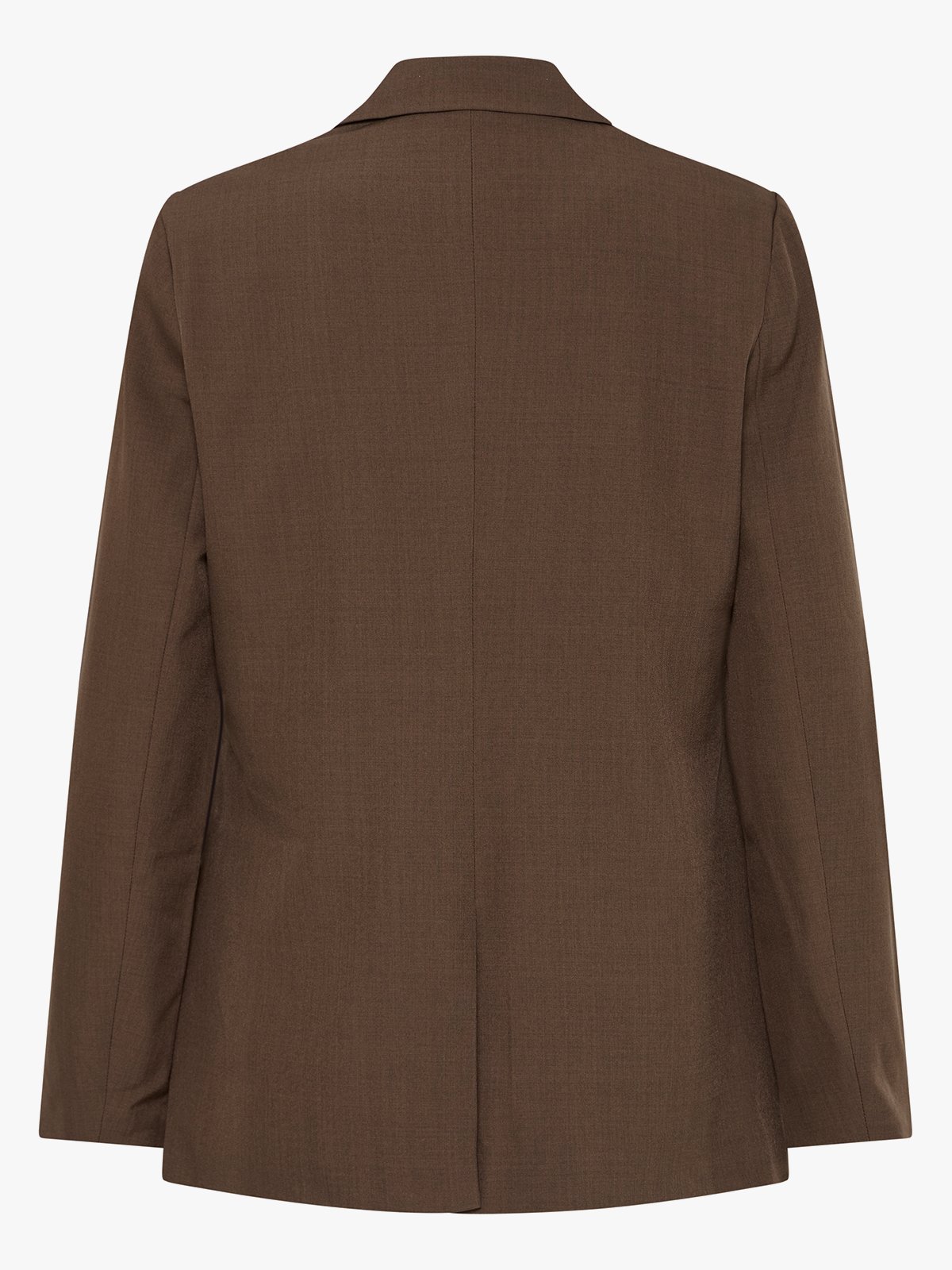Ichi Fava Long Blazer Slate Black Melange