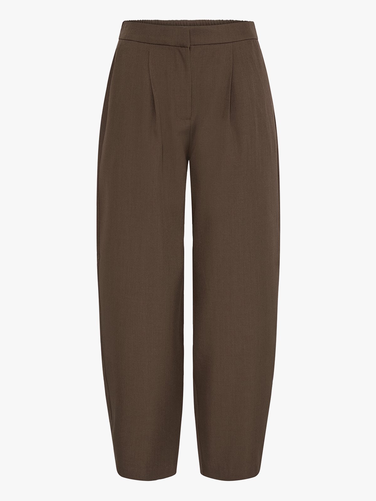 Ichi Fava Barrel Pants Slate Black Melange