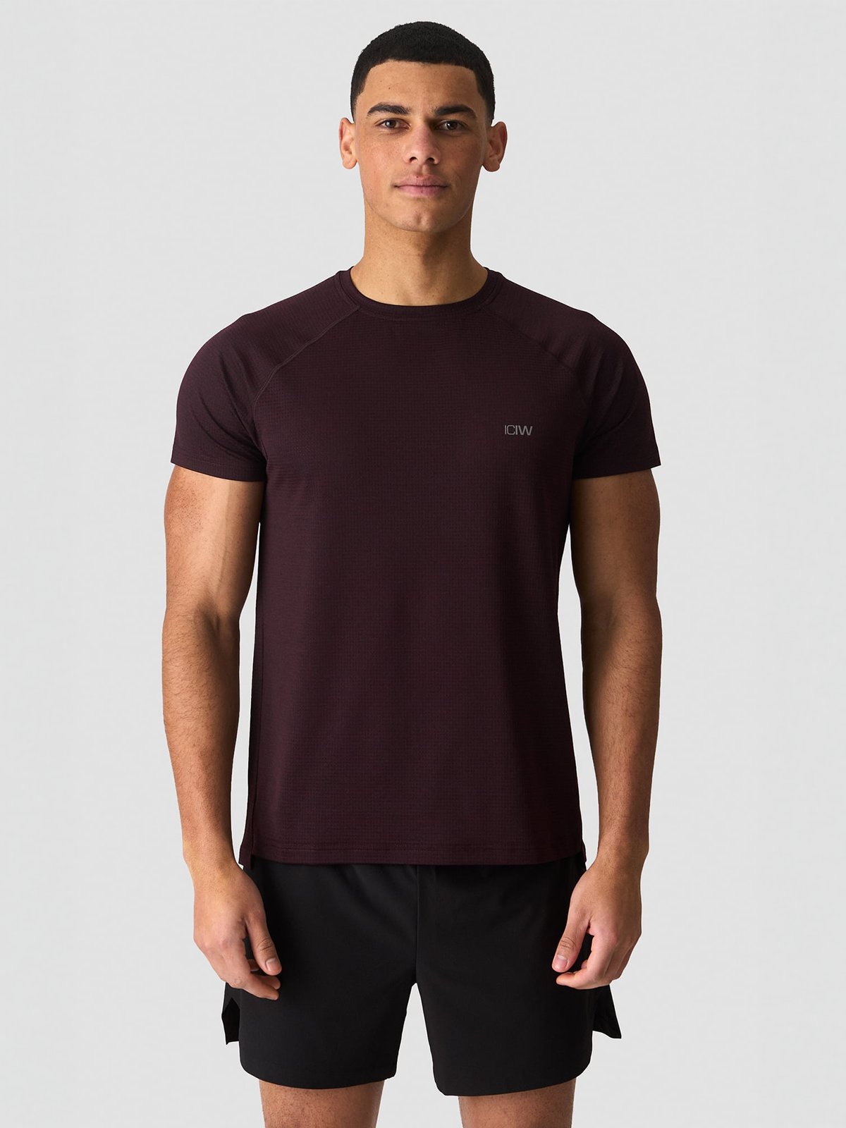 ICIW Training Mesh T-Shirt Maroon Red