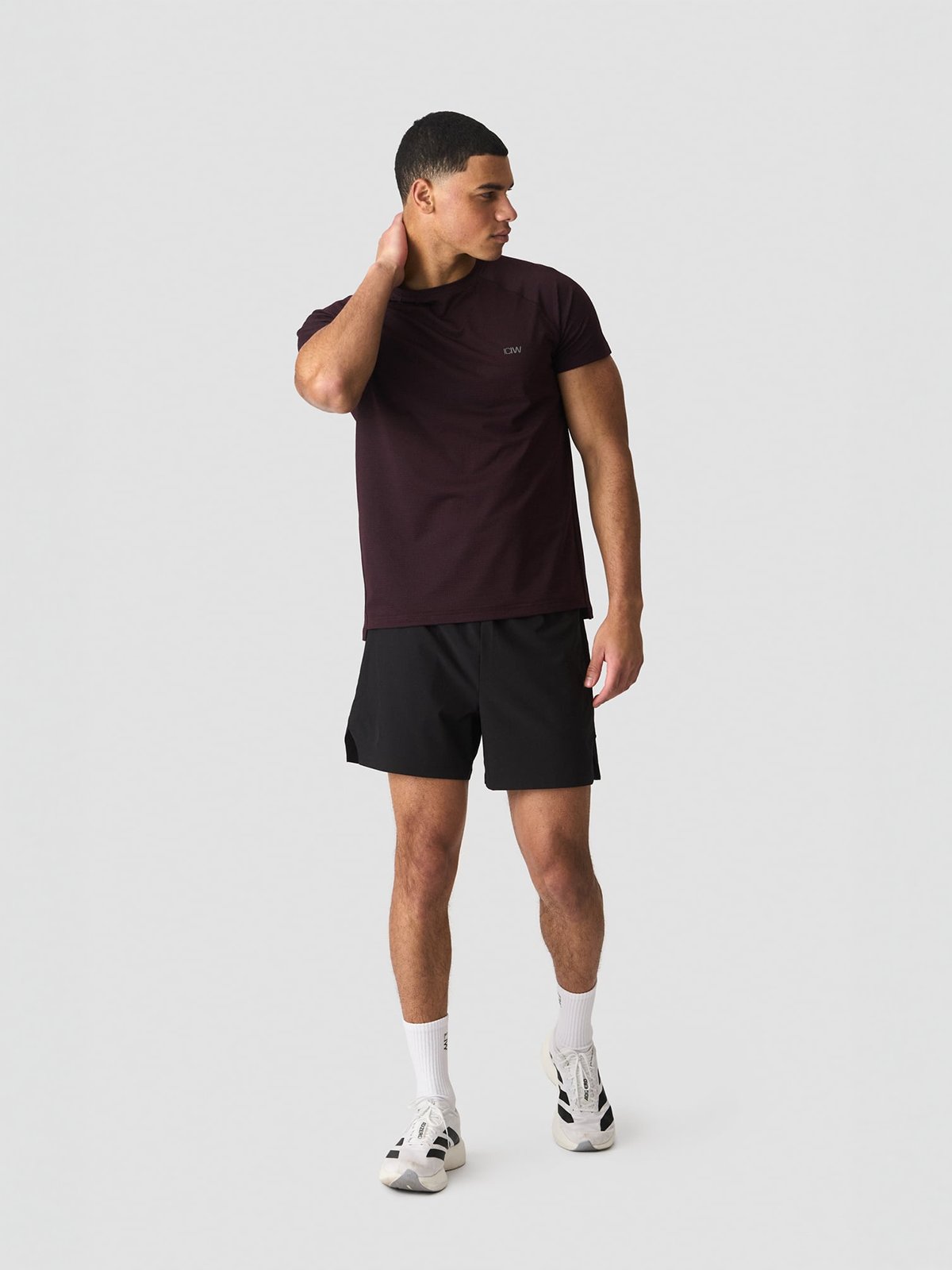 ICIW Training Mesh T-Shirt Maroon Red