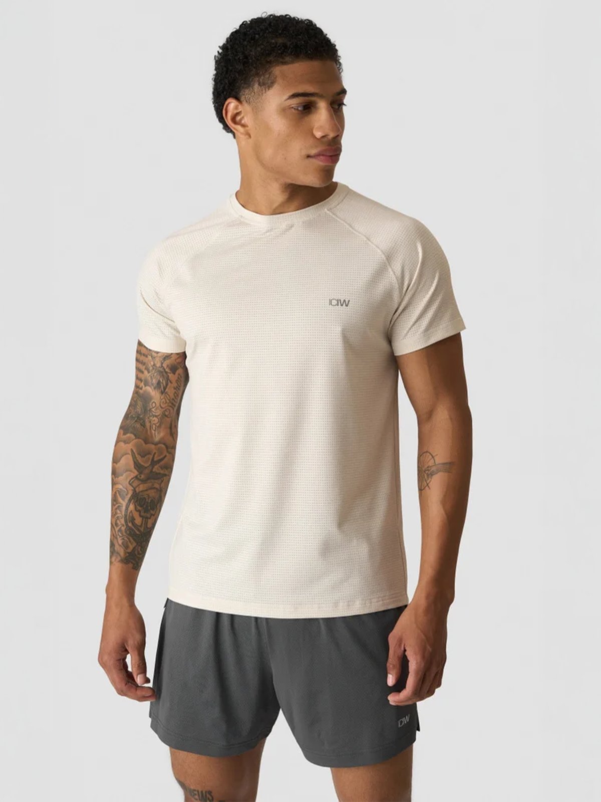 ICIW Training Mesh T-Shirt Beige