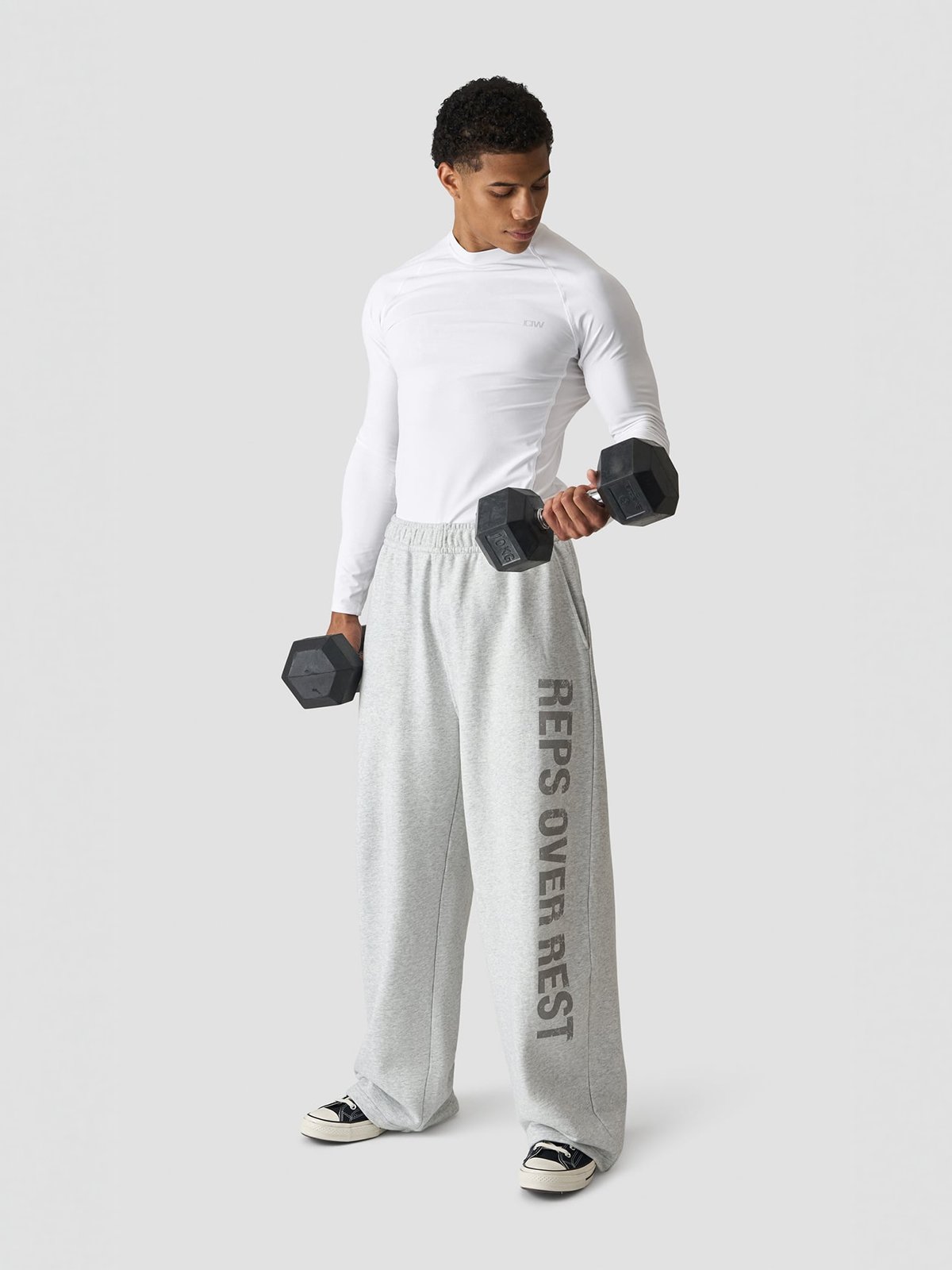 ICIW Stride Muscle Fit Long Sleeve White Snow