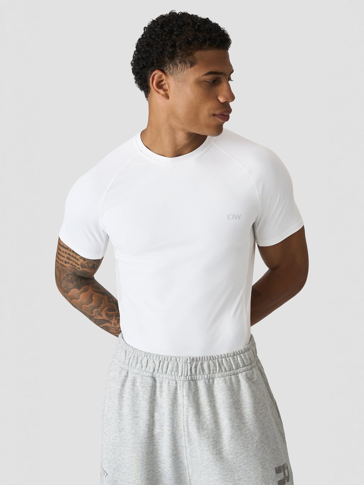 ICIW Stride Muscle Fit T-Shirt White Snow