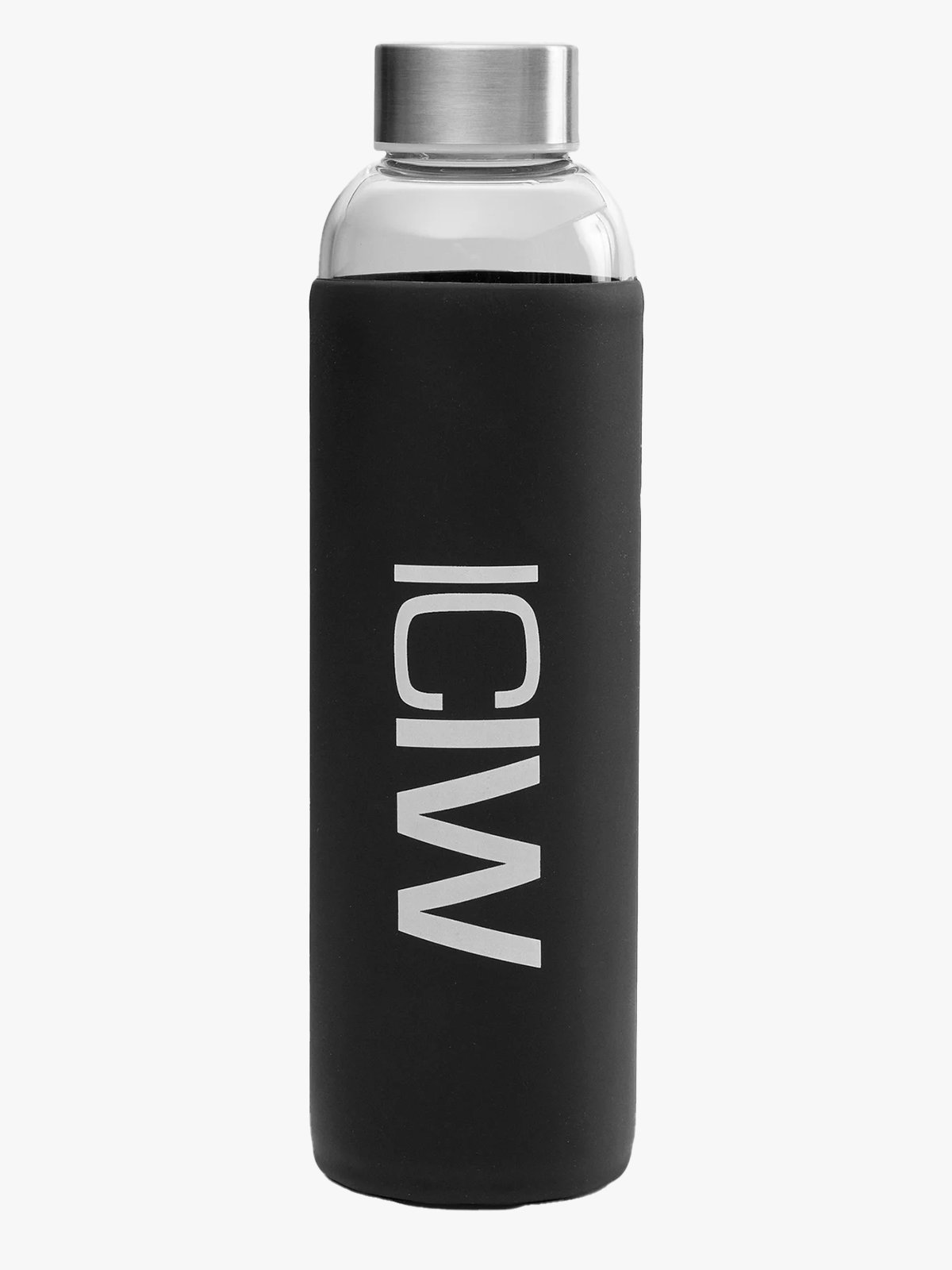 ICIW Glass Water Bottle 550ml Black