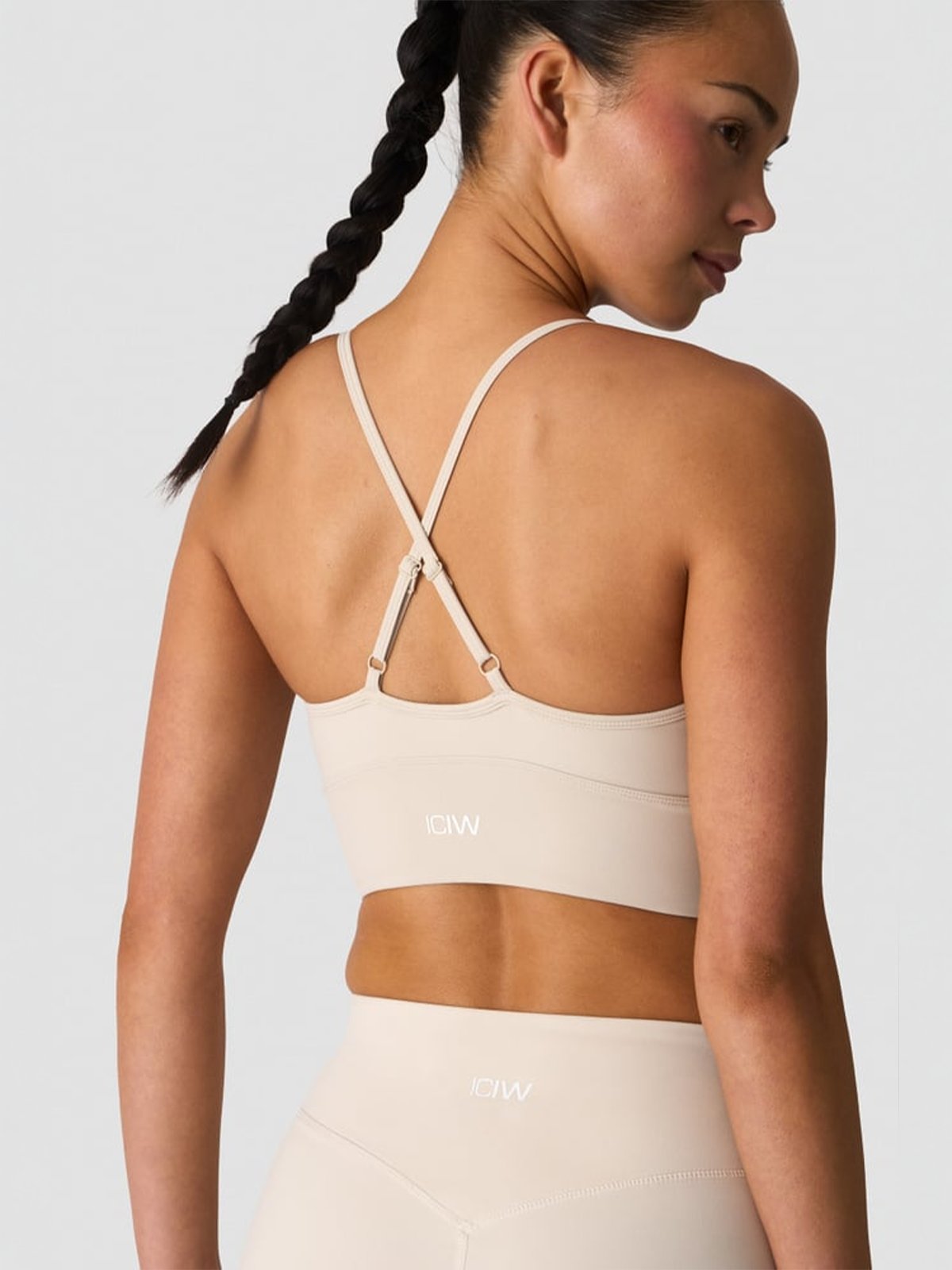 ICIW Nimble Adjustable Strappy Sports Bra Stone Grey