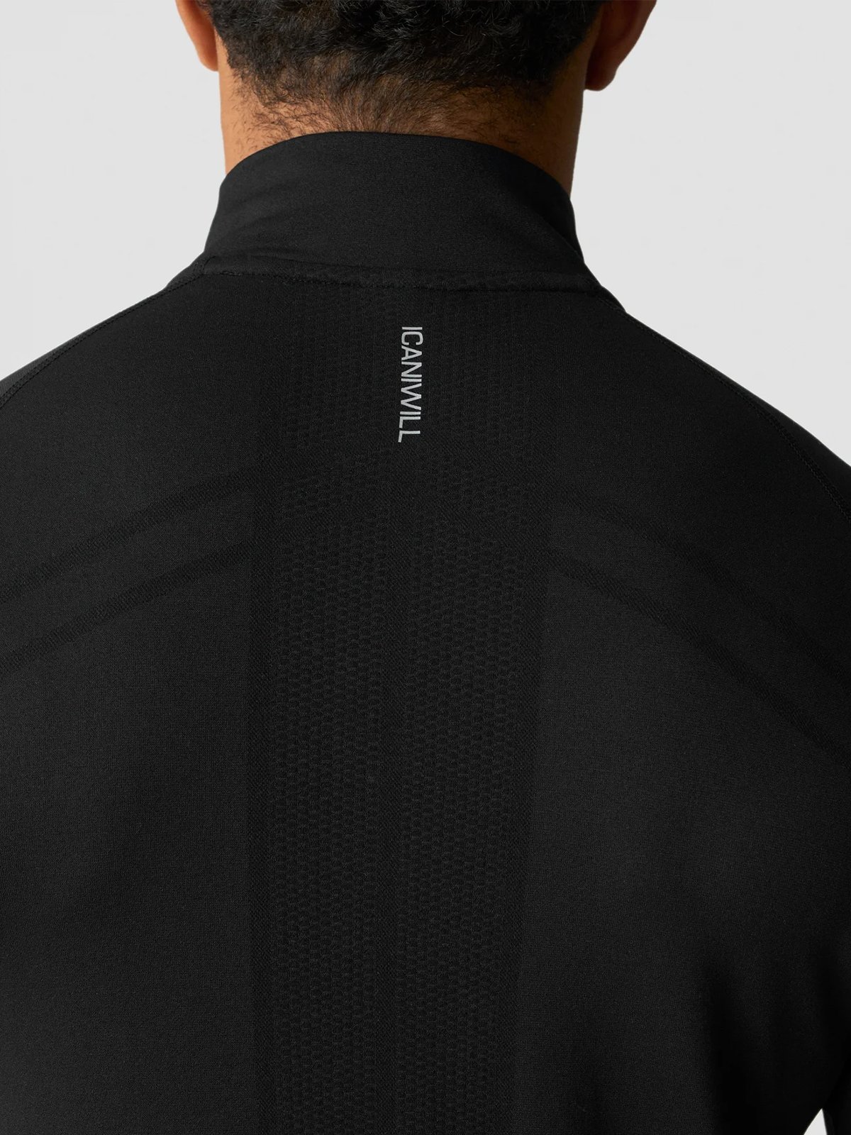ICIW Essential Seamless 1/4 Zip Long Sleeve Black