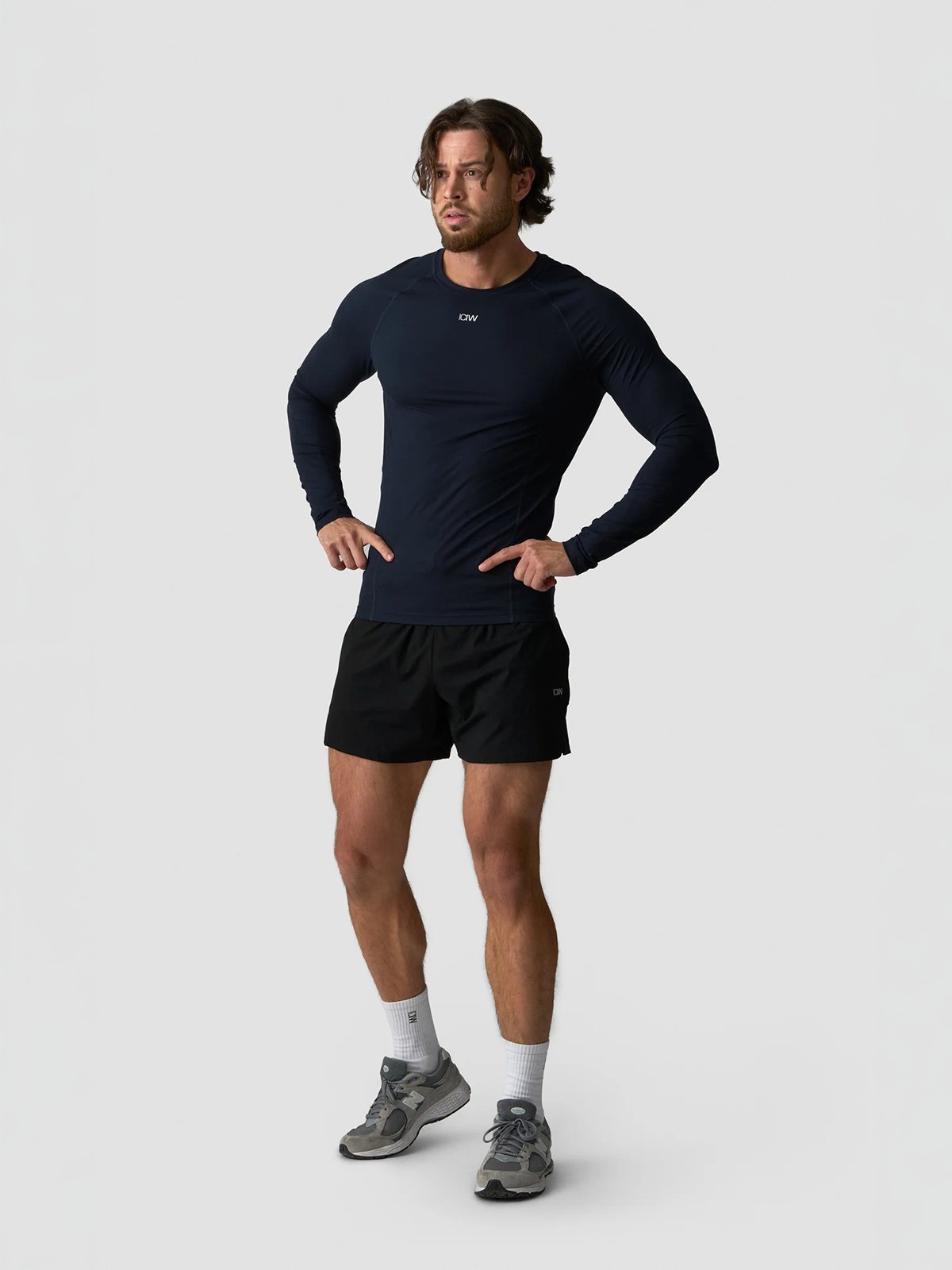 ICIW Ignite Muscle Fit Long Sleeve Navy