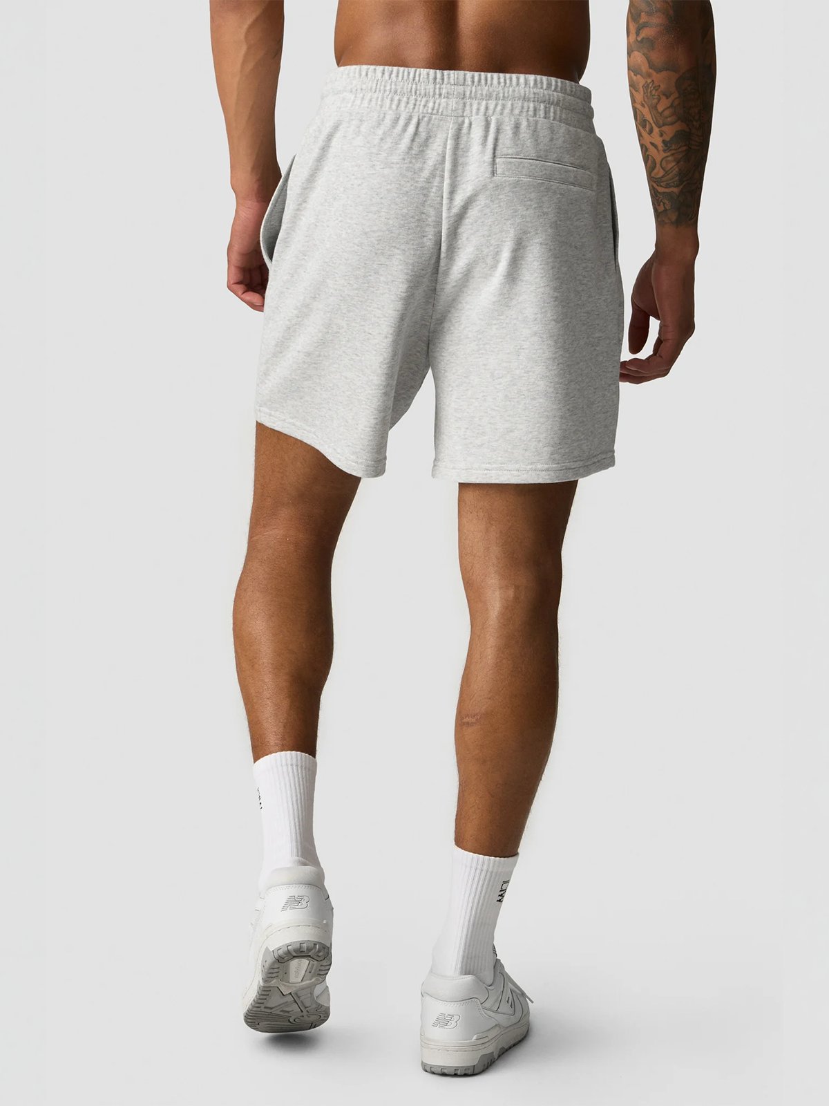 ICIW Everyday Relaxed Unbrushed Sweat Shorts Light Grey Melange
