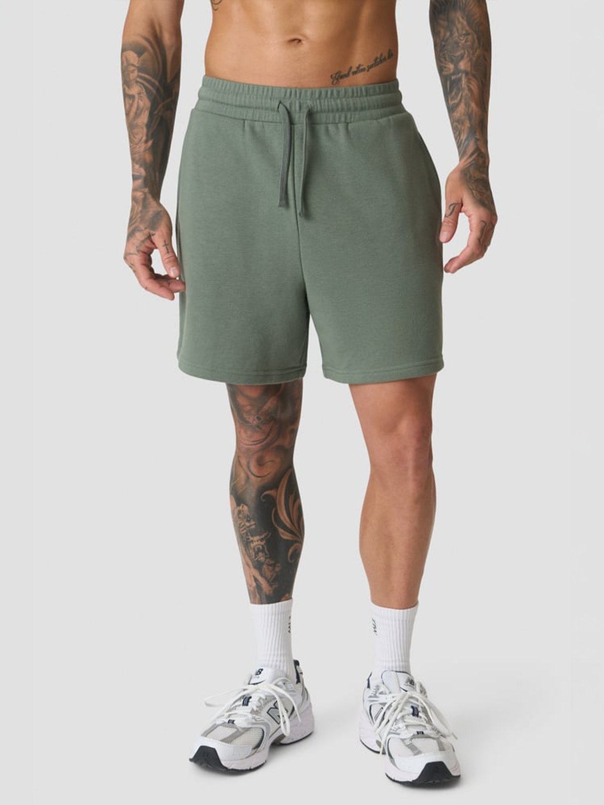 ICIW Everyday Relaxed Unbrushed Sweat Shorts Sea Green
