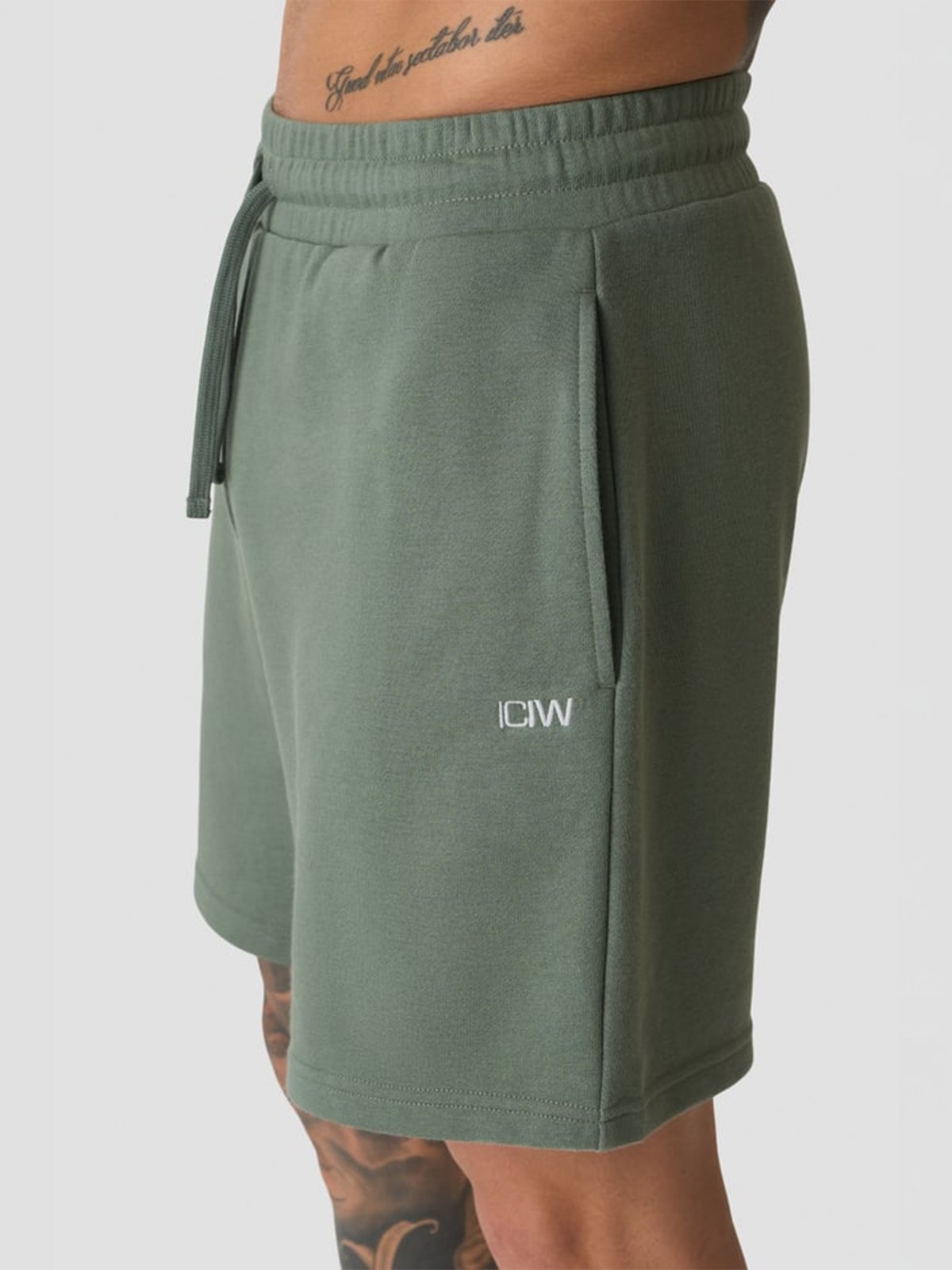 ICIW Everyday Relaxed Unbrushed Sweat Shorts Sea Green