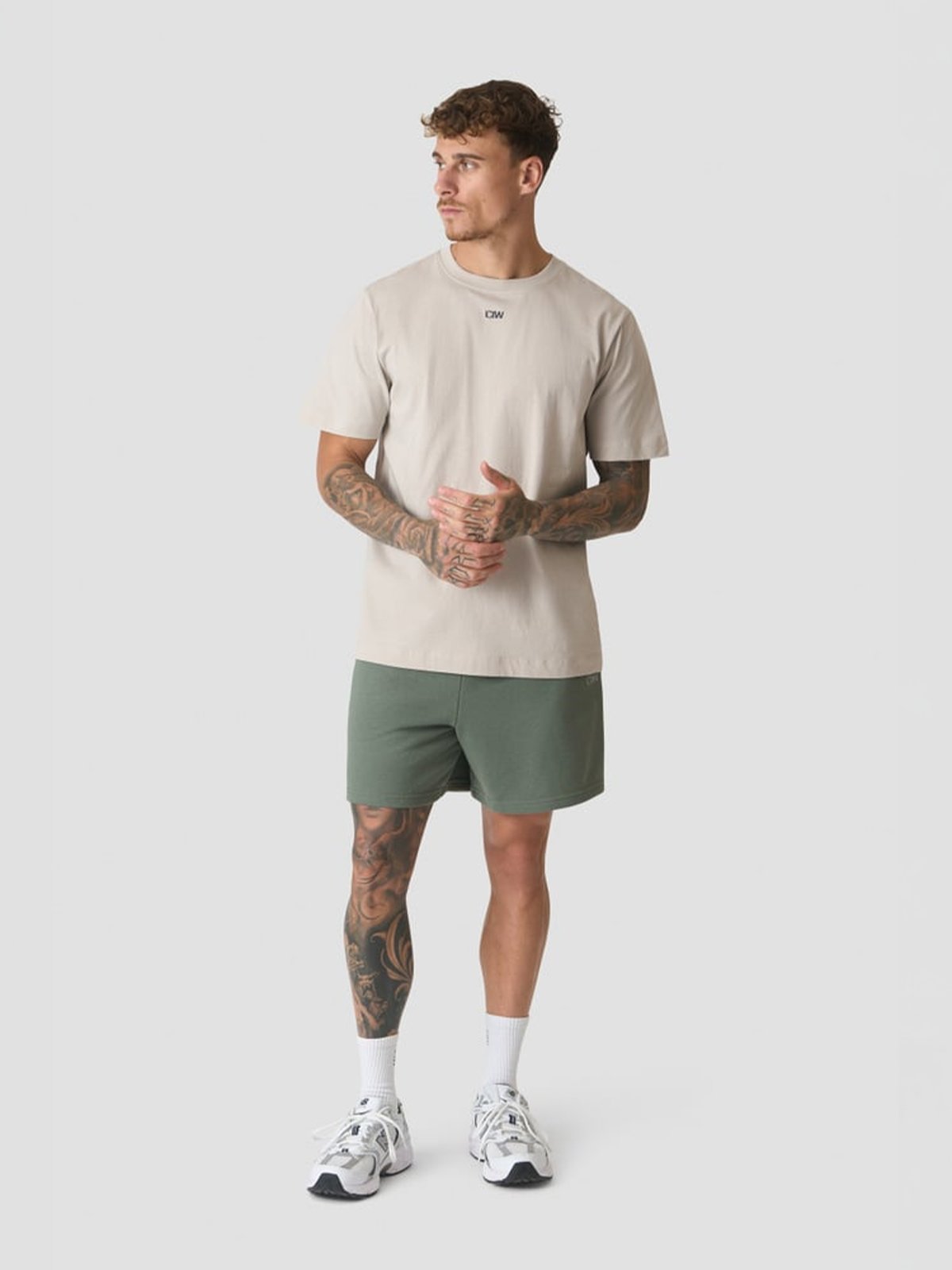 ICIW Everyday Relaxed Unbrushed Sweat Shorts Sea Green