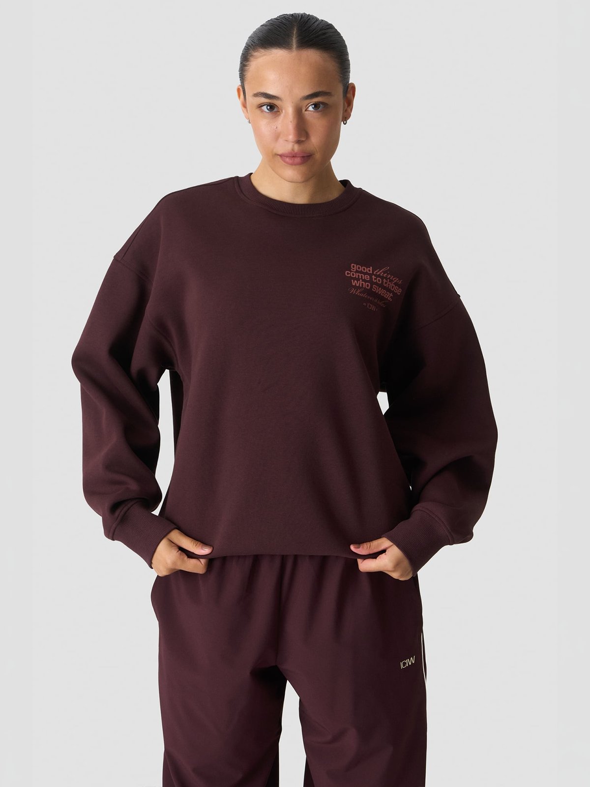 ICIW Everyday Relaxed Crewneck Print Espresso