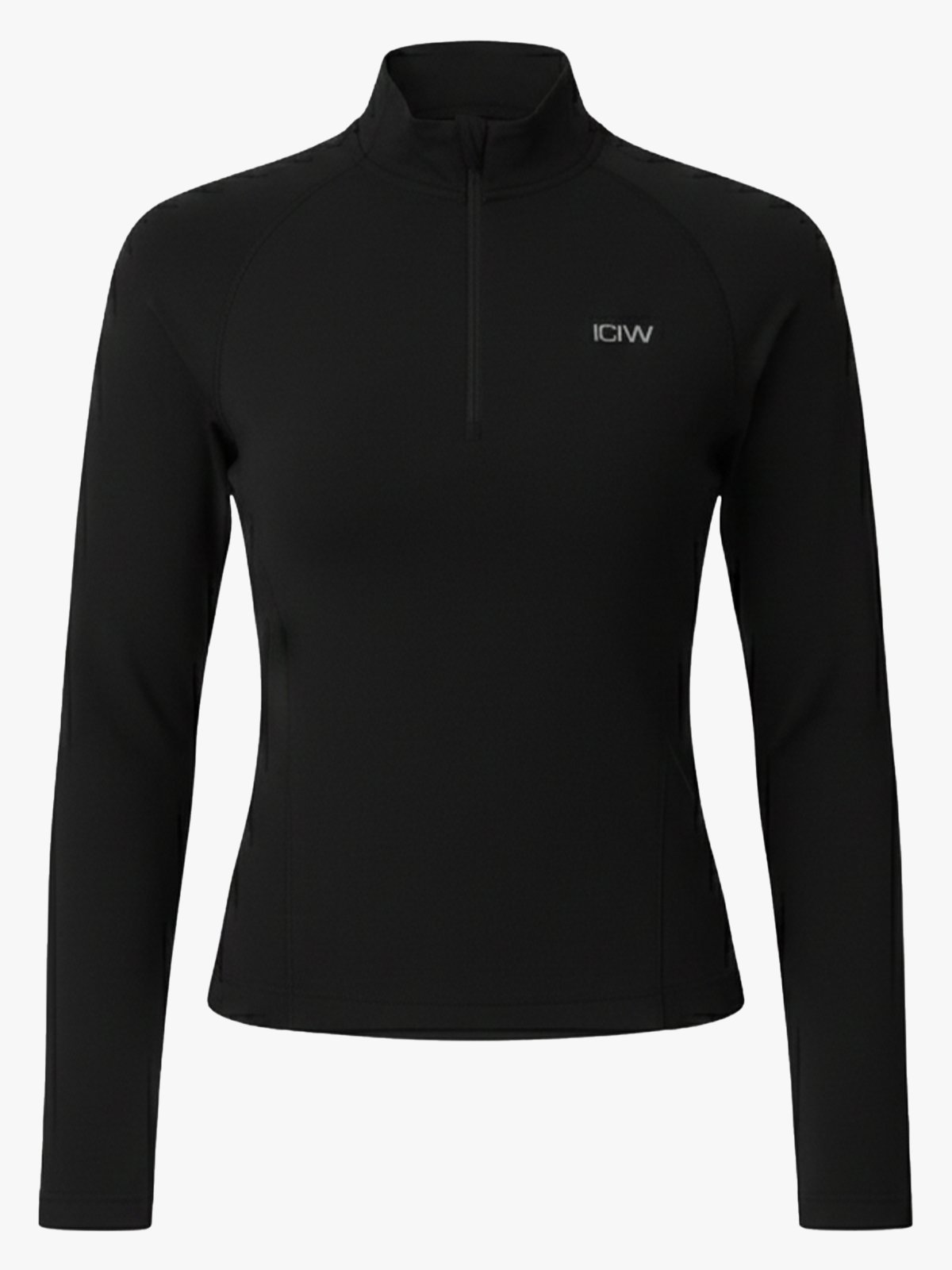 ICIW Define Seamless Invisible 1/2 Zip Long Sleeve Black