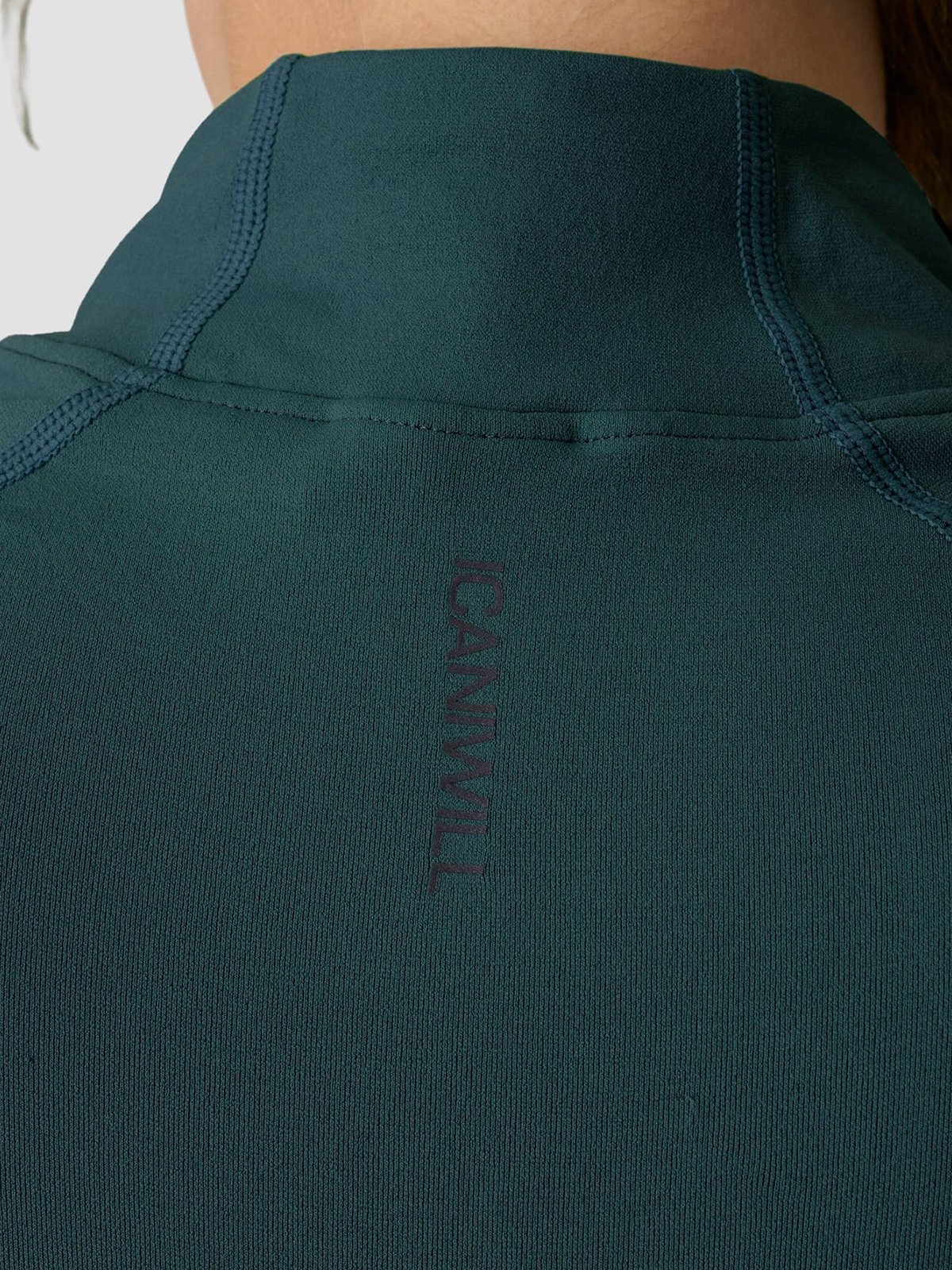 ICIW Define Seamless Invisible 1/2 Zip Long Sleeve Petrol Green