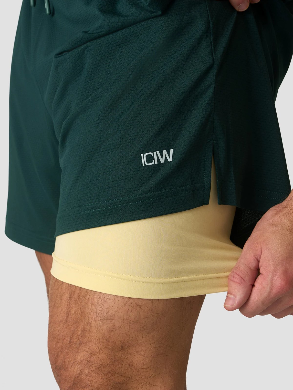 ICIW Stride 2in1 Shorts 2.0 Green / Yellow